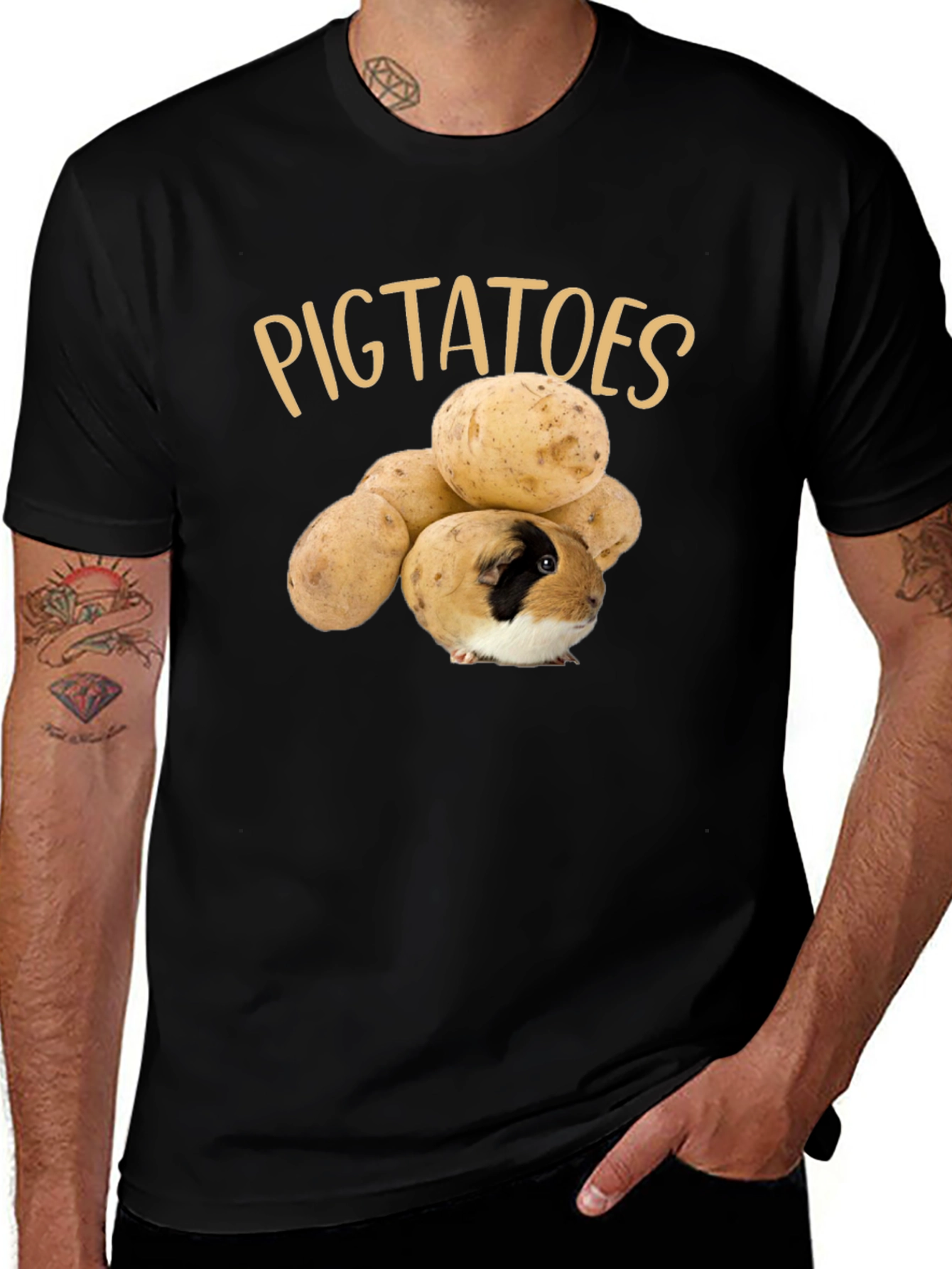Pigtatoes T-Shirt - Guinea Pig & Potato Funny Tee