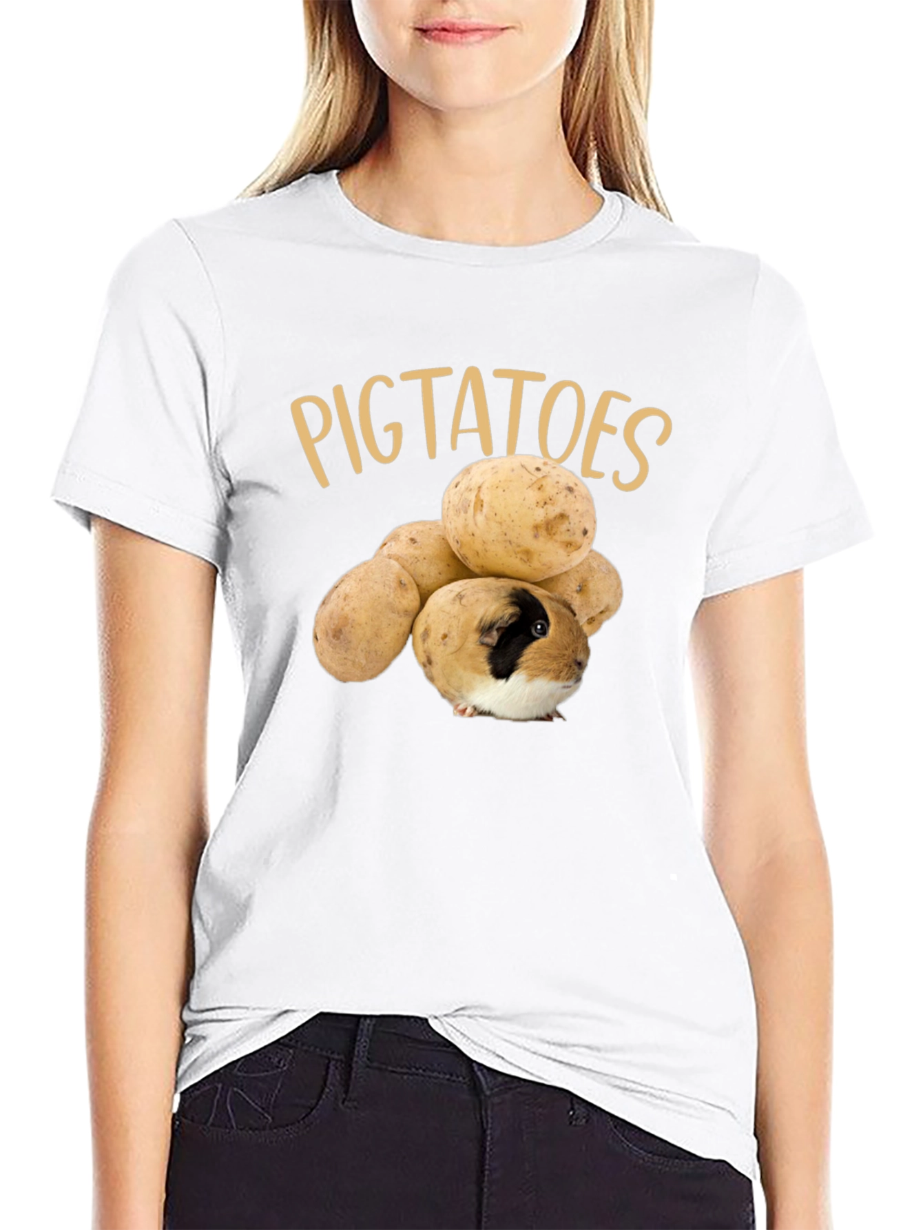 Pigtatoes T-Shirt - Guinea Pig & Potato Funny Tee
