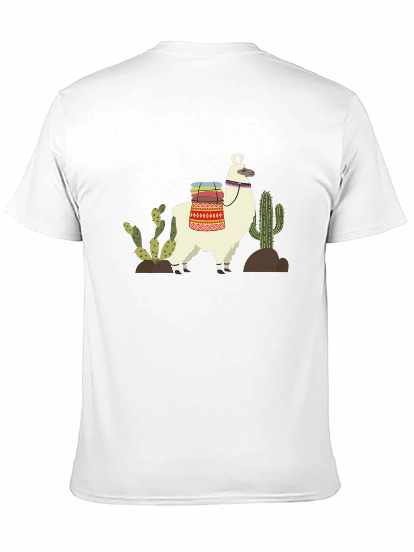 Llama Cactus Graphic T-Shirt - Desert Vibes