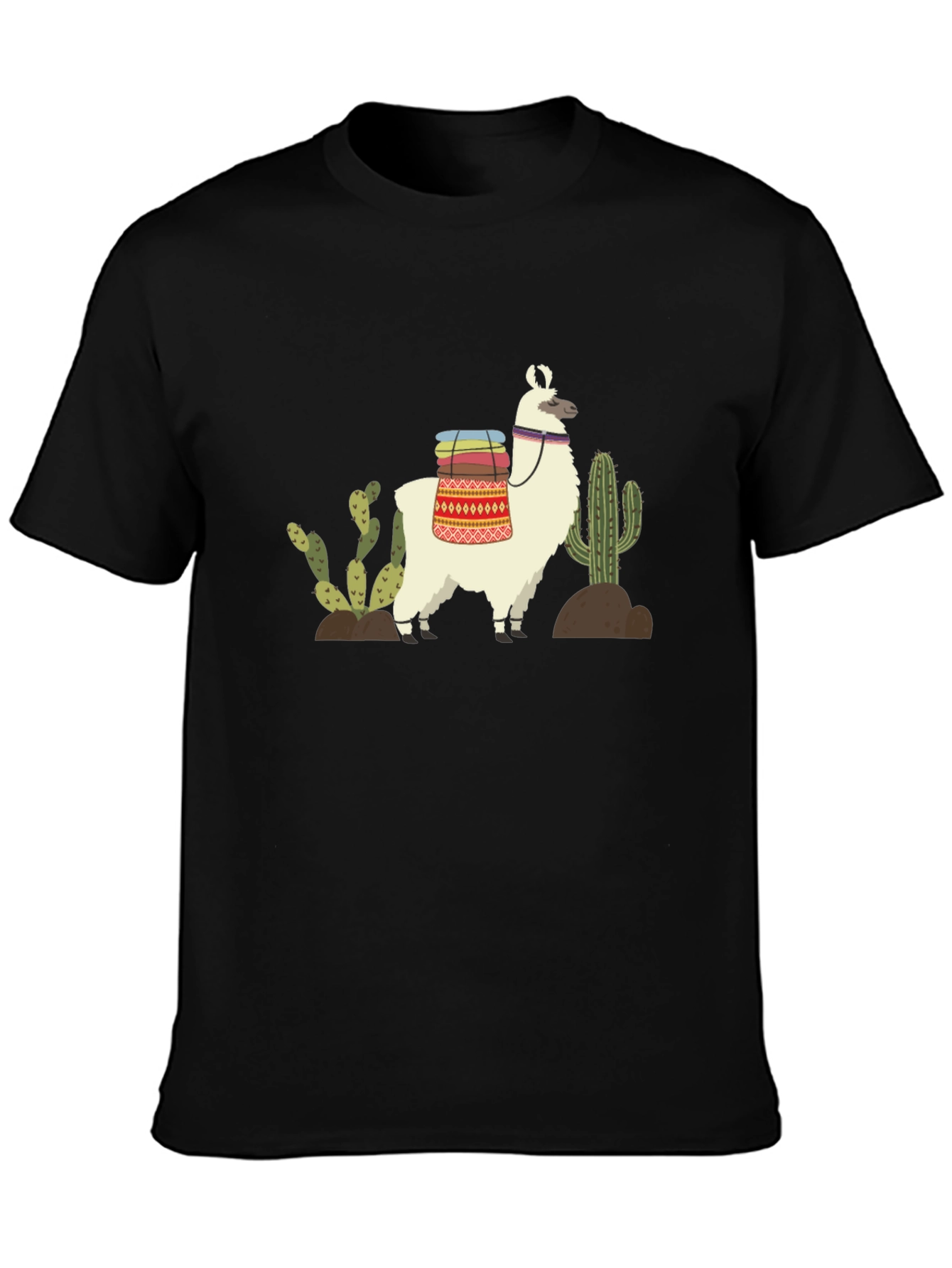 Llama Cactus Graphic T-Shirt - Desert Vibes
