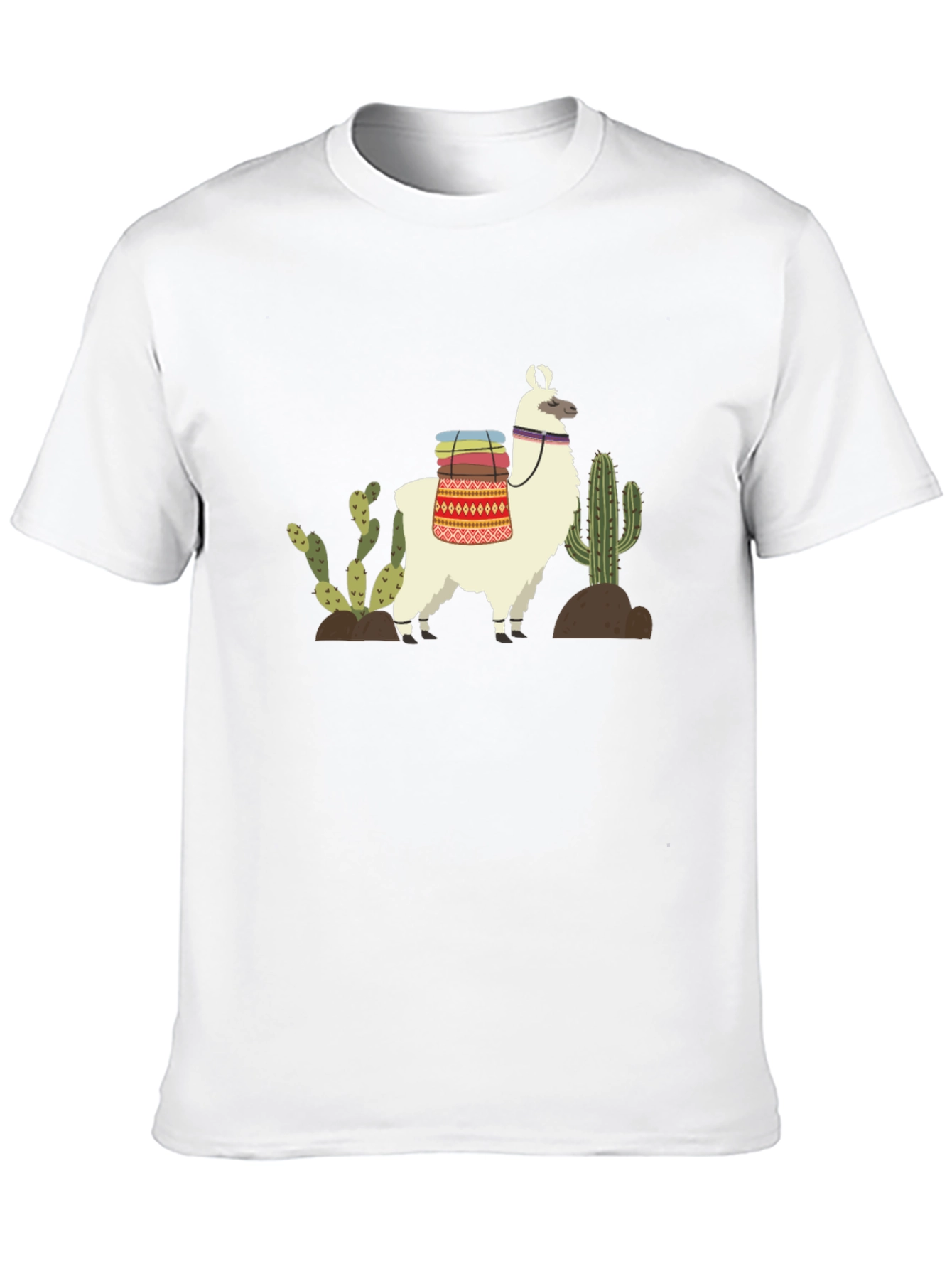 Llama Cactus Graphic T-Shirt - Desert Vibes