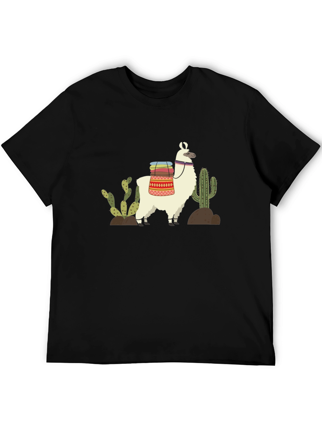 Llama Cactus Graphic T-Shirt - Desert Vibes