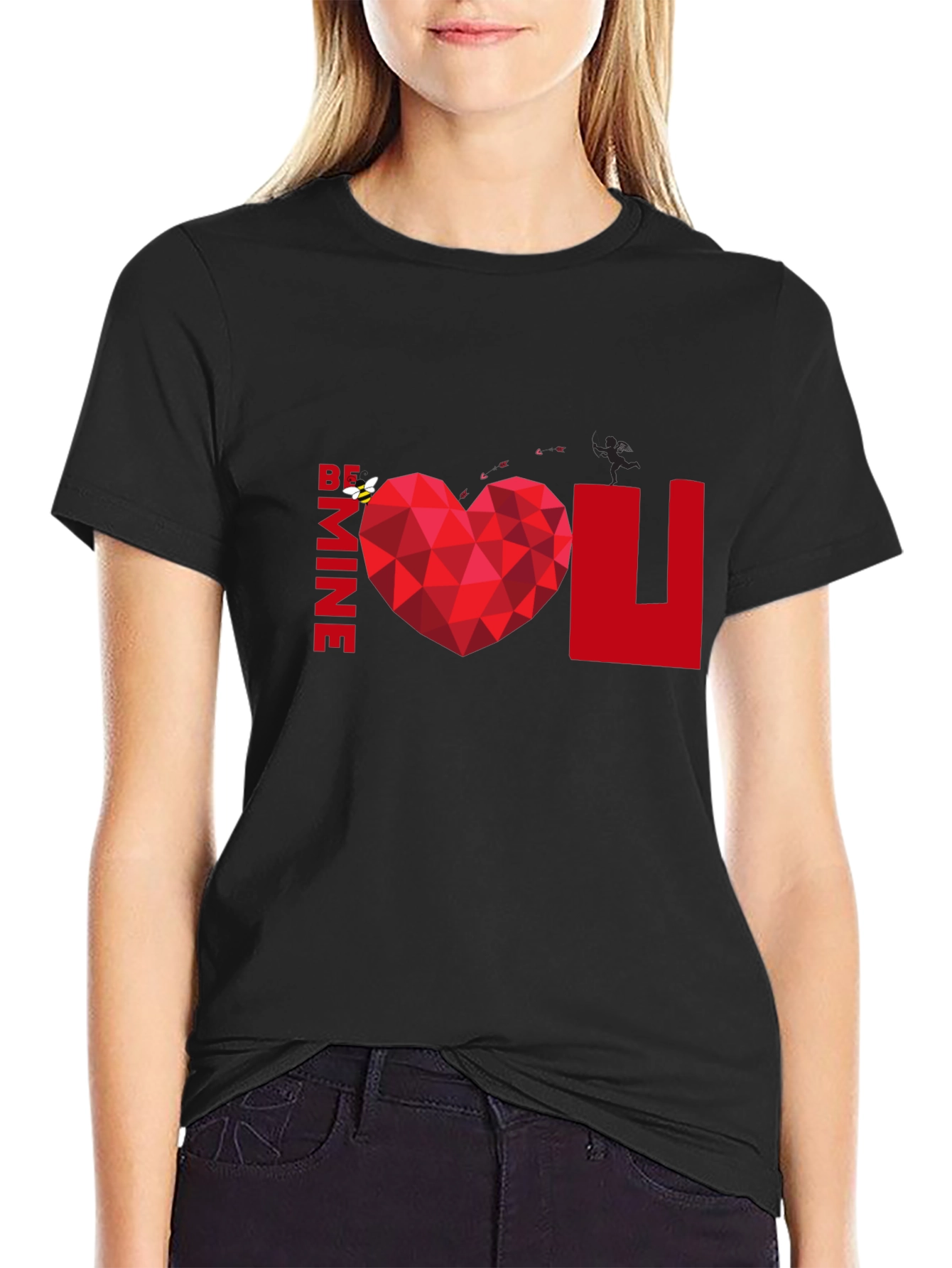 Be Mine Heart Graphic Tee - Valentines Day
