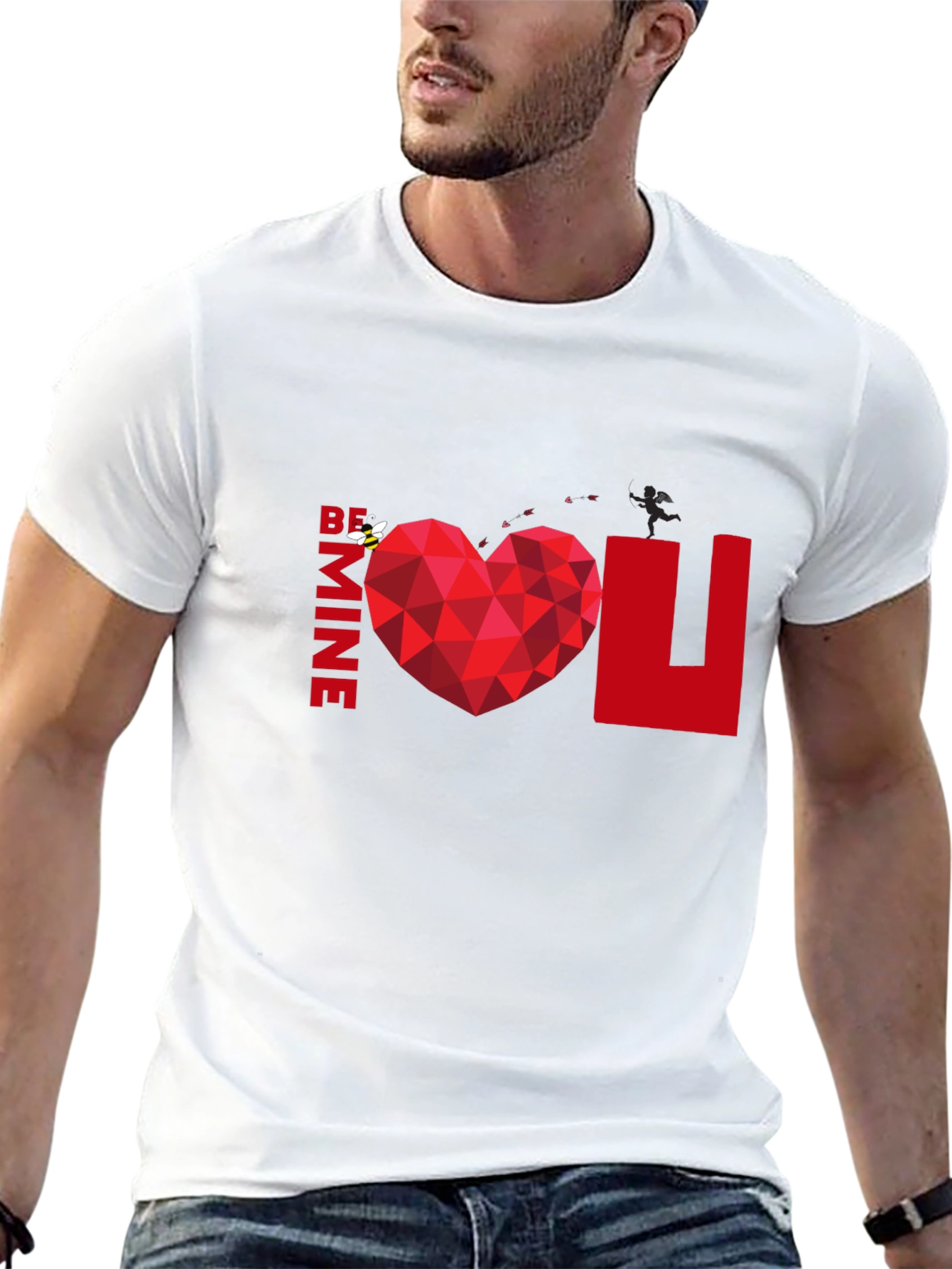 Be Mine Heart Graphic Tee - Valentines Day