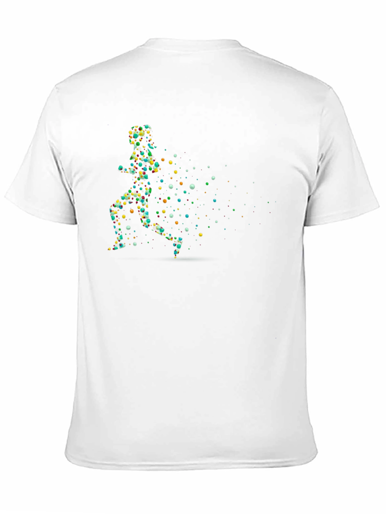 Abstract Runner Graphic Black T-Shirt