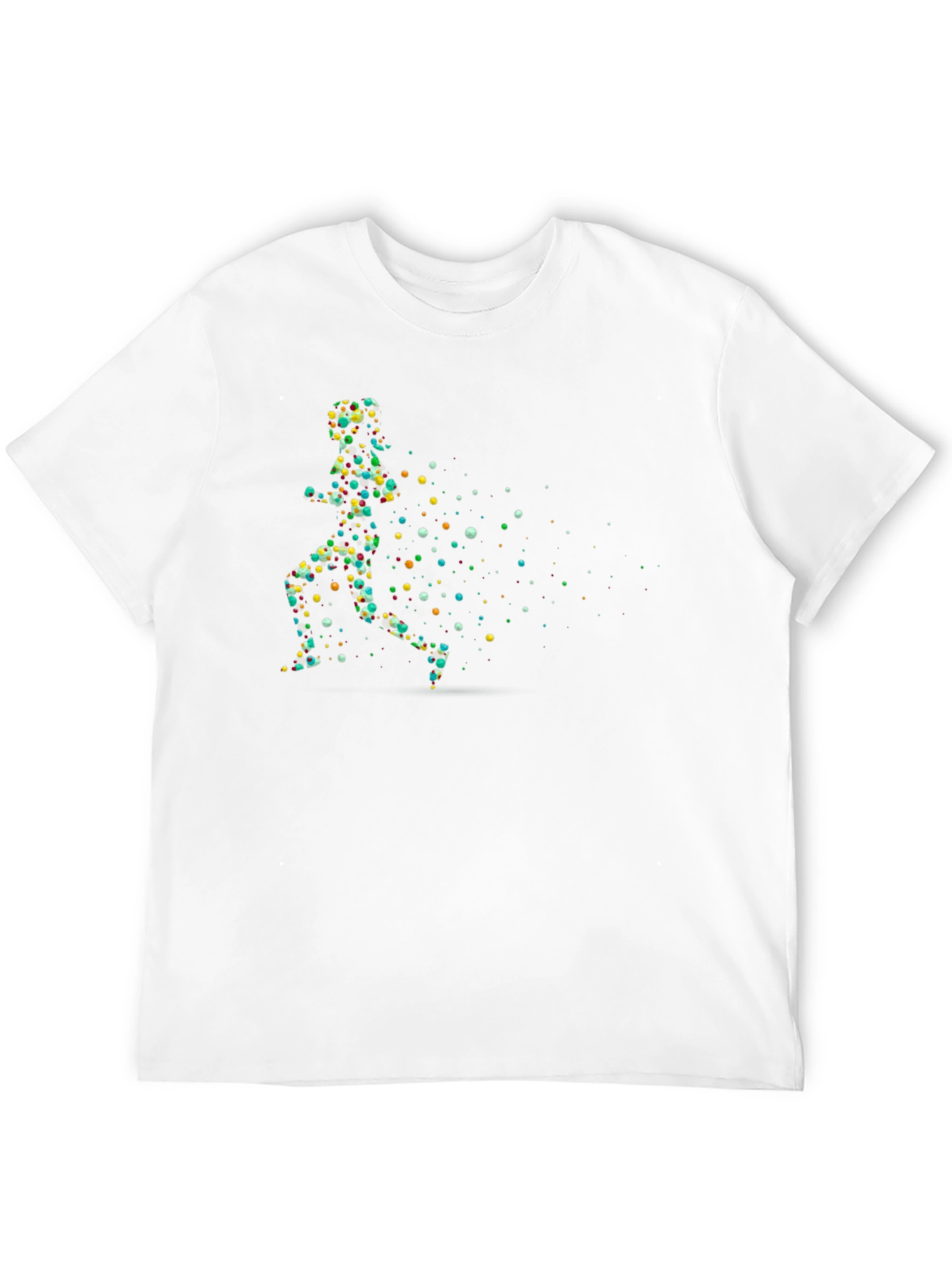 Abstract Runner Graphic Black T-Shirt