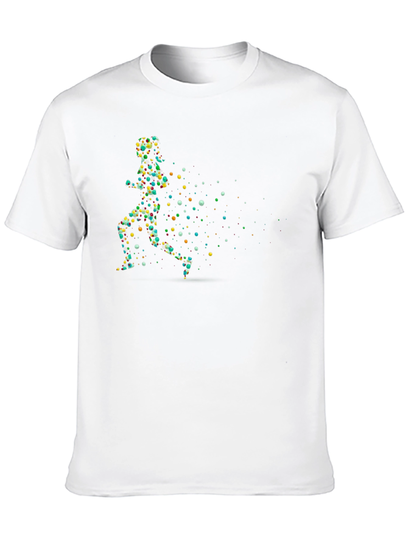 Abstract Runner Graphic Black T-Shirt