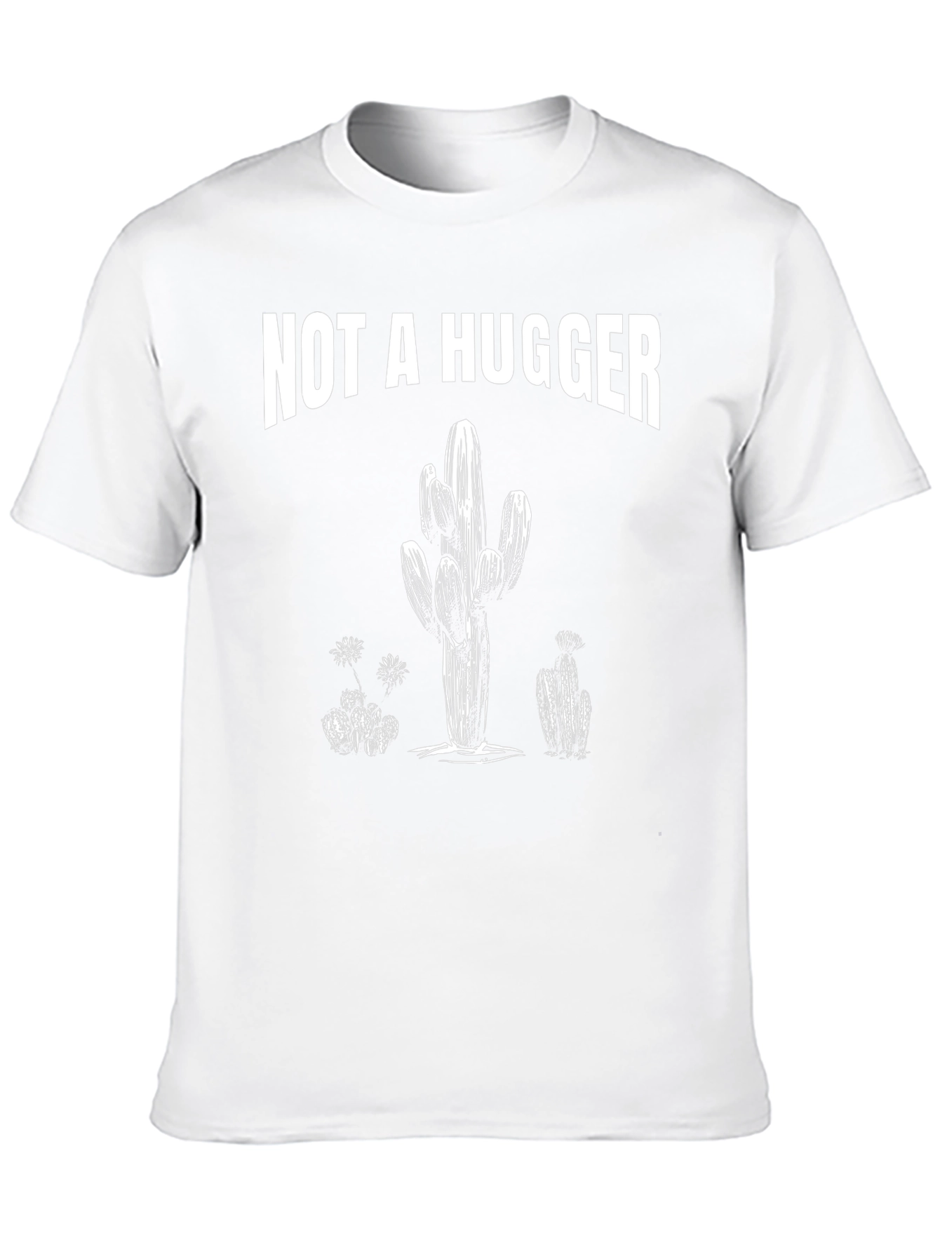 Not A Hugger Cactus Graphic Tee - Black