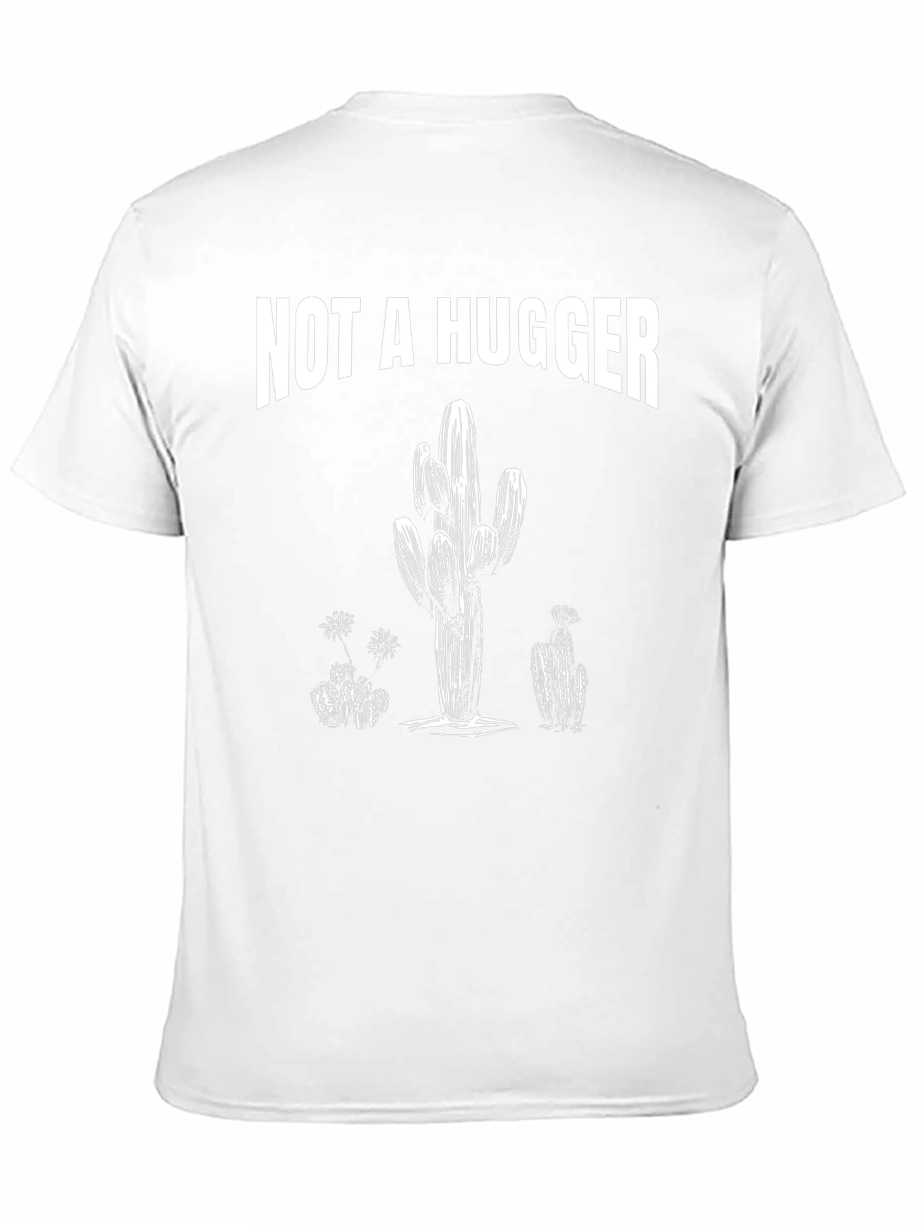 Not A Hugger Cactus Graphic Tee - Black