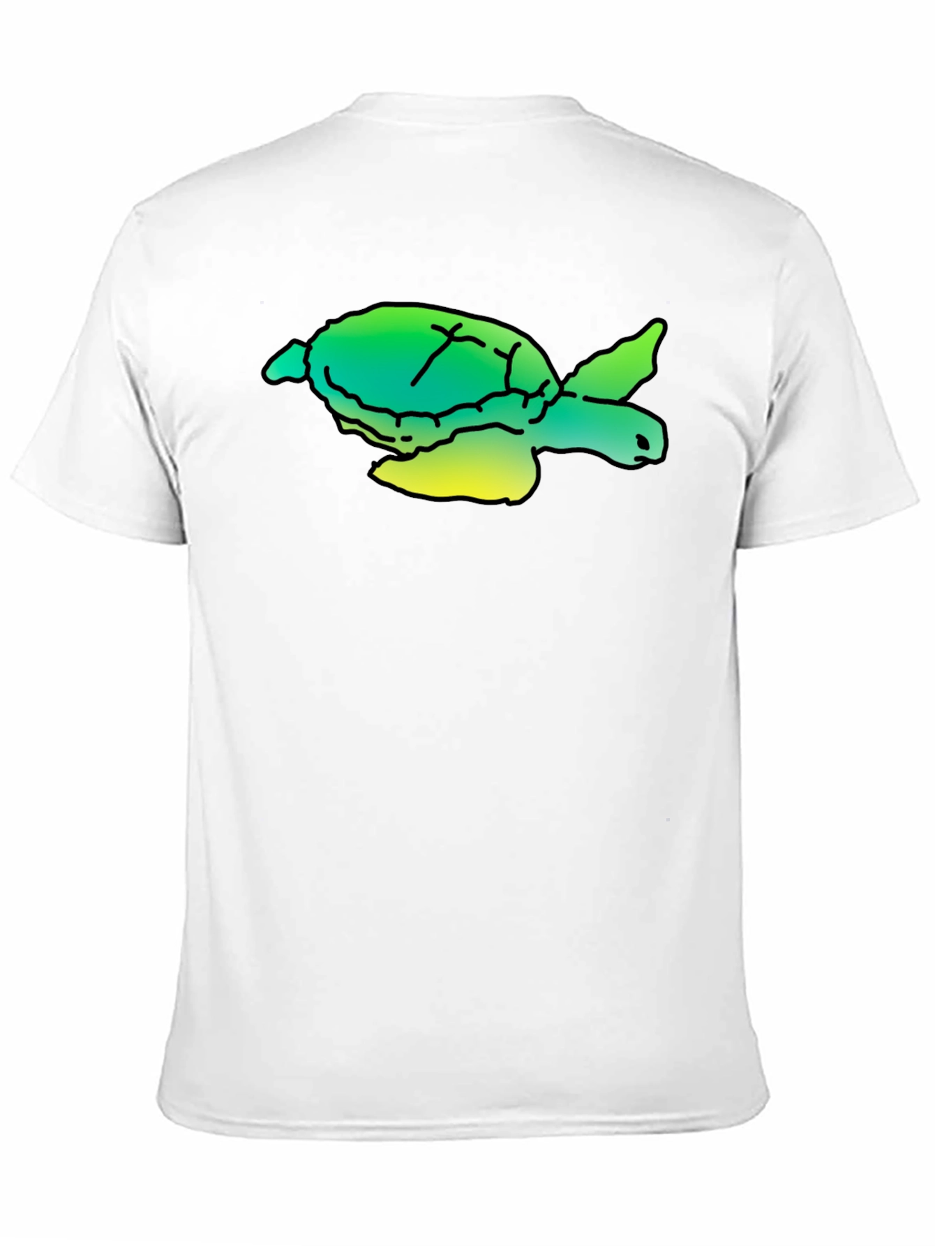 Turtle Graphic Tee - Black Cotton T-Shirt