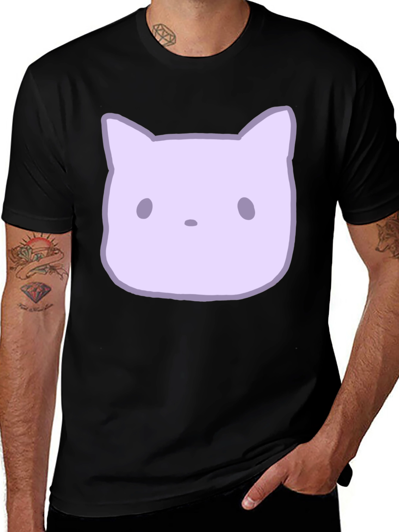 Cute Cartoon Cat Graphic Tee