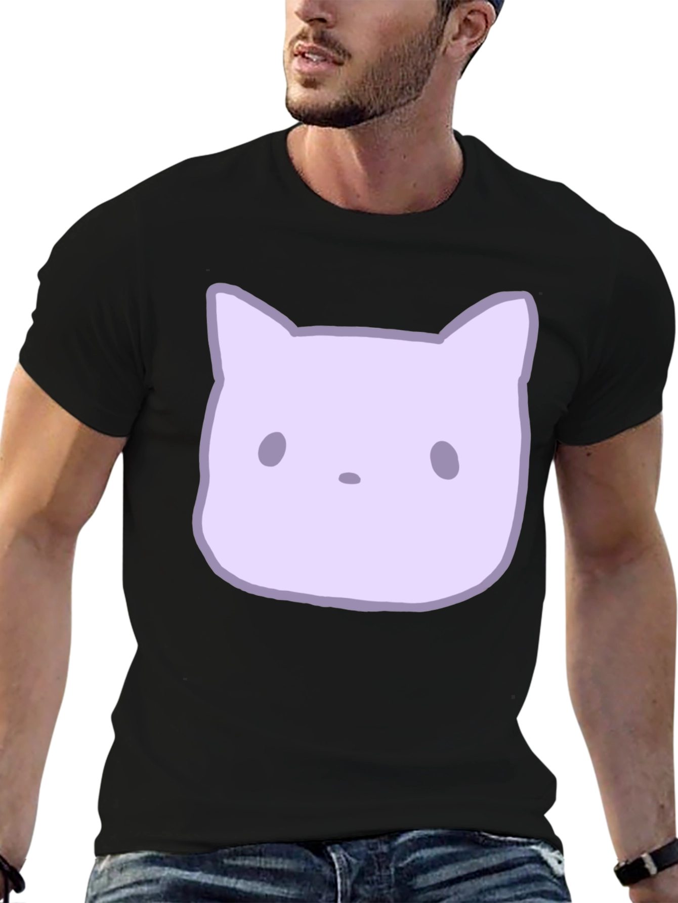 Cute Cartoon Cat Graphic Tee