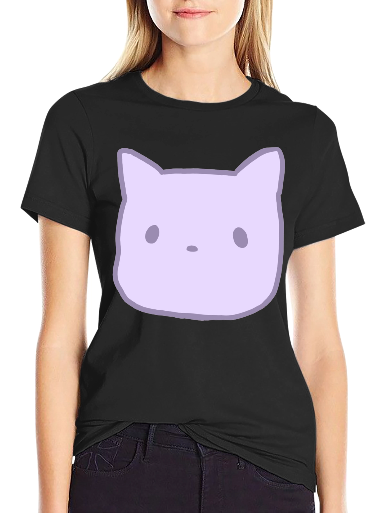 Cute Cartoon Cat Graphic Tee