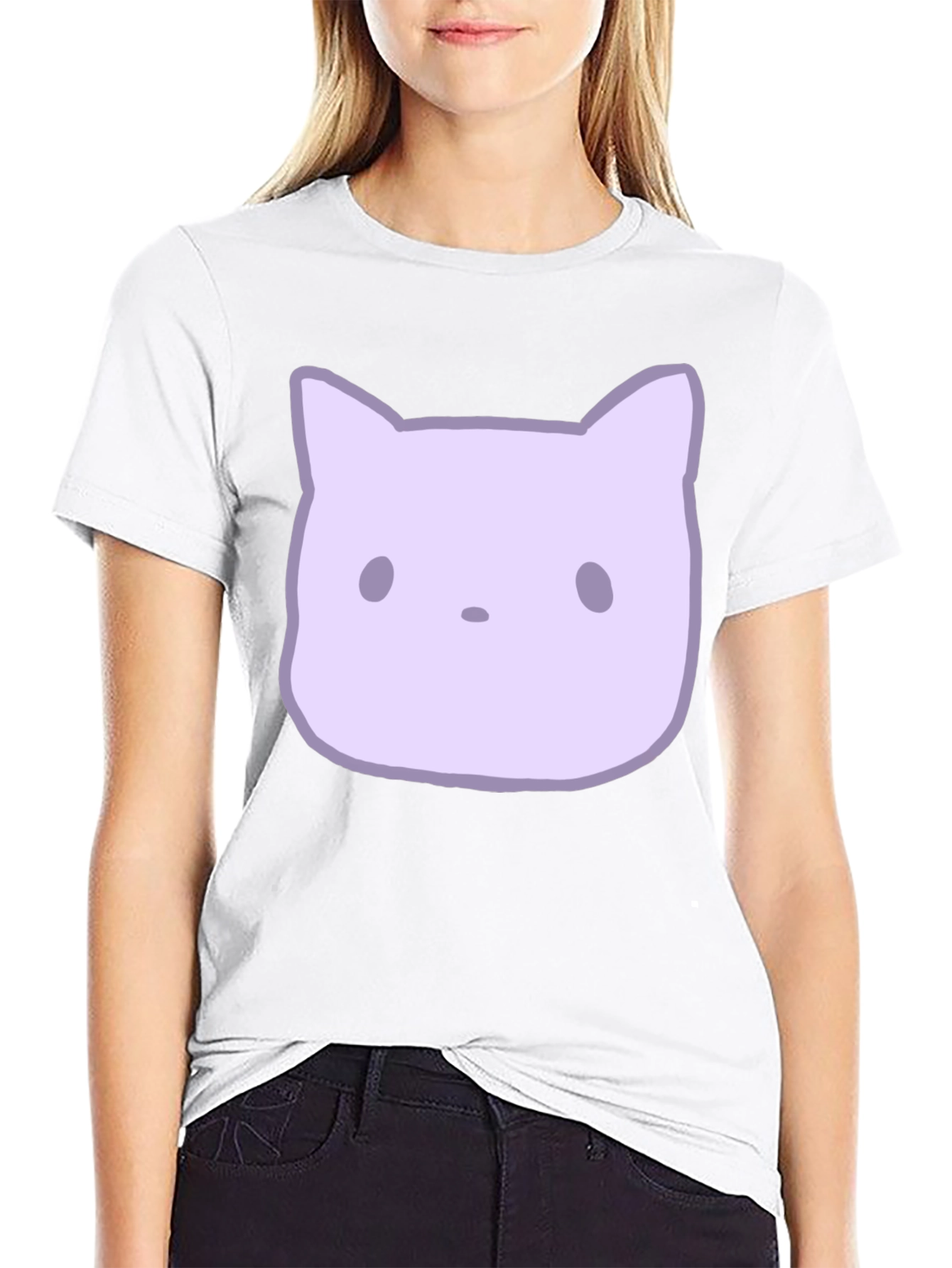Cute Cartoon Cat Graphic Tee