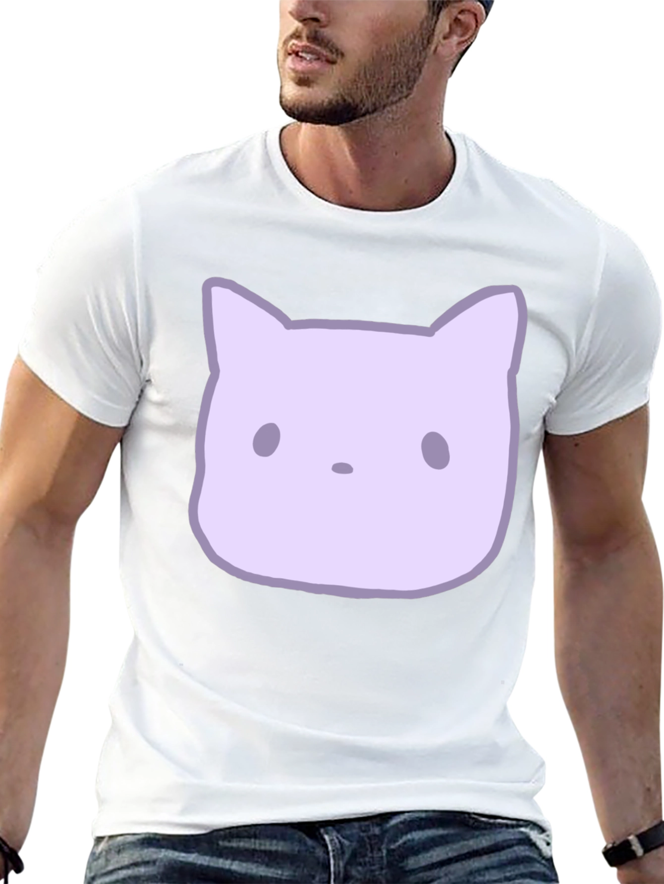 Cute Cartoon Cat Graphic Tee