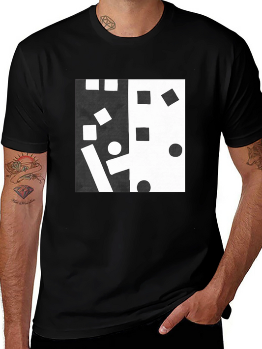 Abstract Black and White Graphic Tee