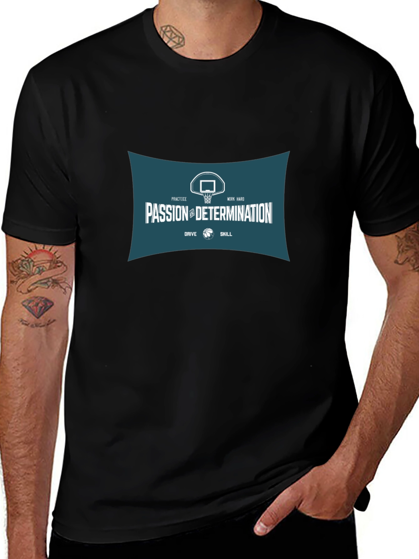Passion & Determination Basketball Graphic Tee