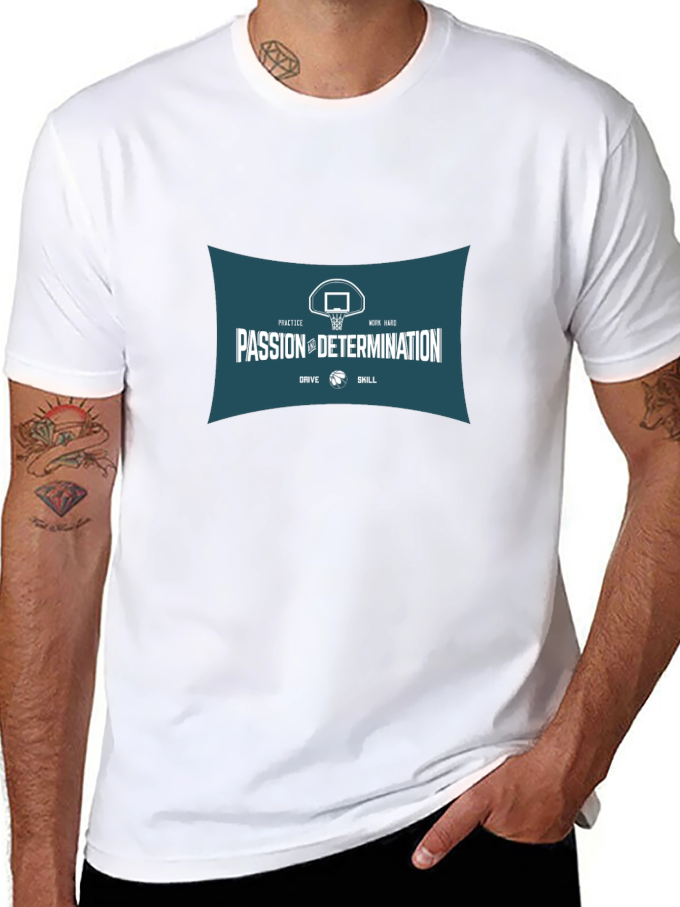 Passion & Determination Basketball Graphic Tee
