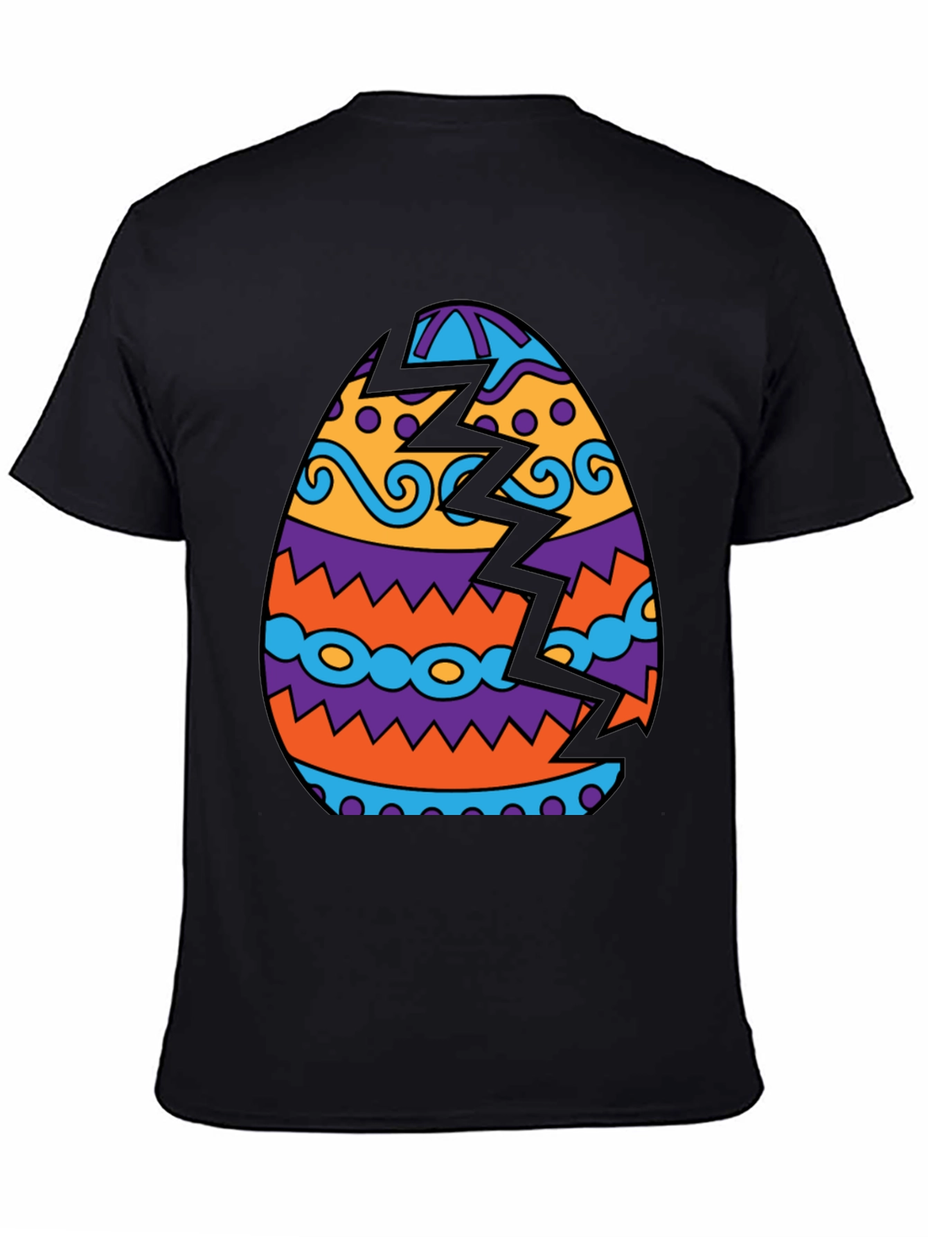Cracked Easter Egg Graphic Tee - Novelty Design