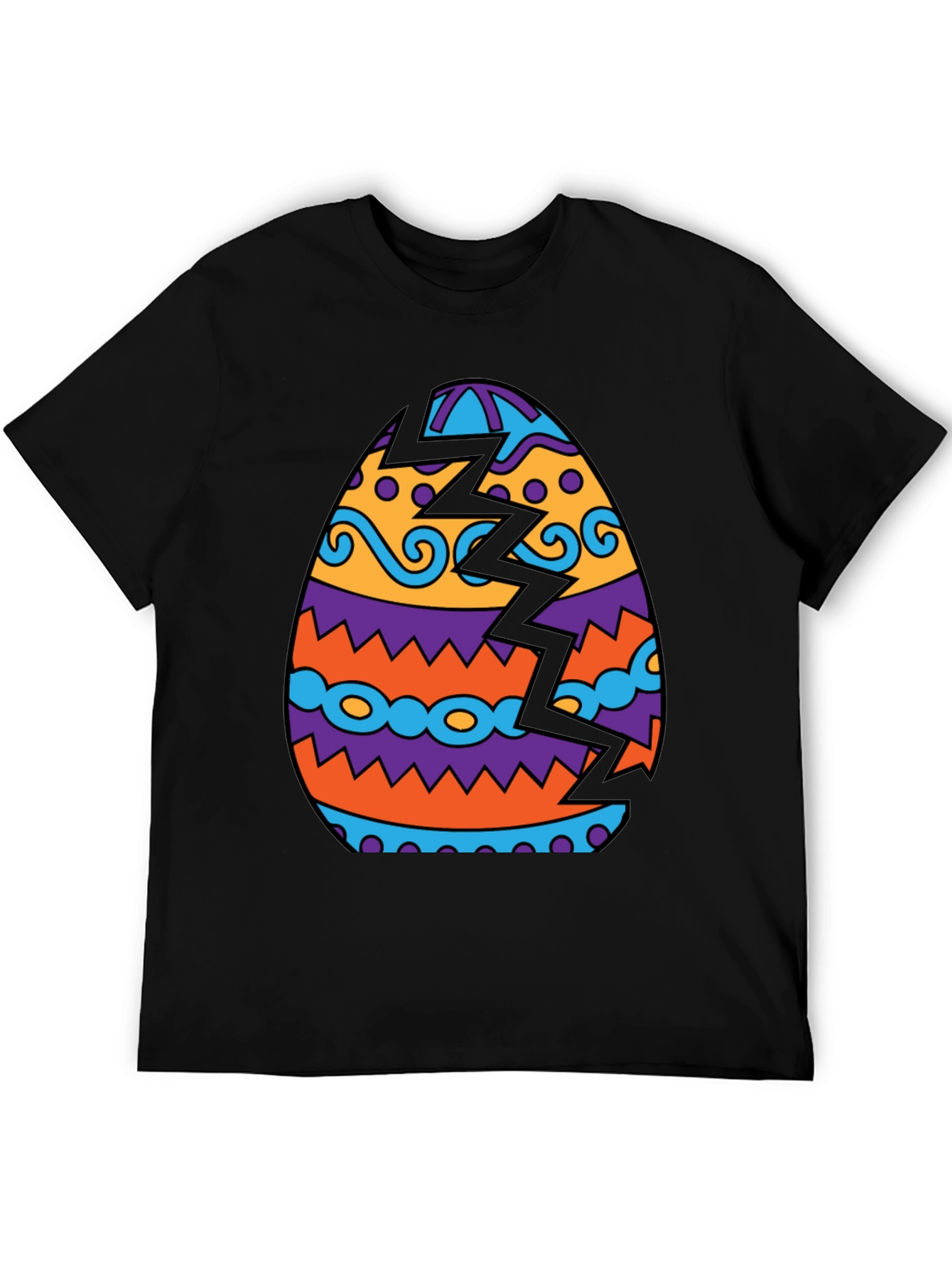 Cracked Easter Egg Graphic Tee - Novelty Design