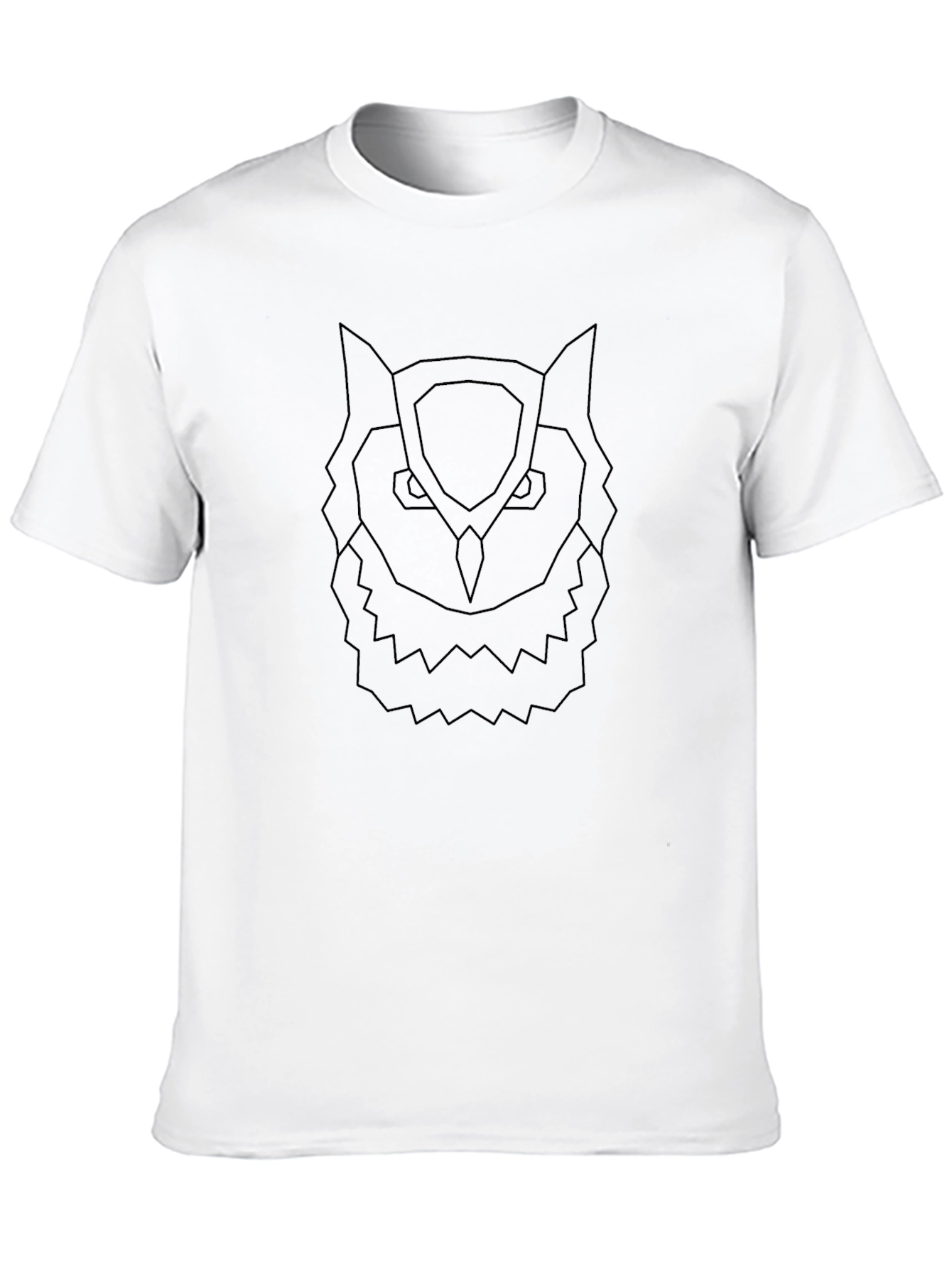Geometric Owl T-Shirt - Cool Minimalist Design