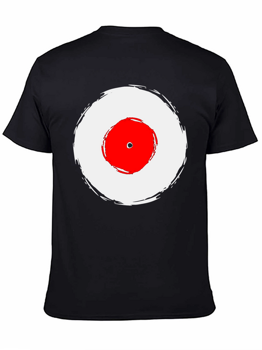 Black T-Shirt with Red and White Target Graphic