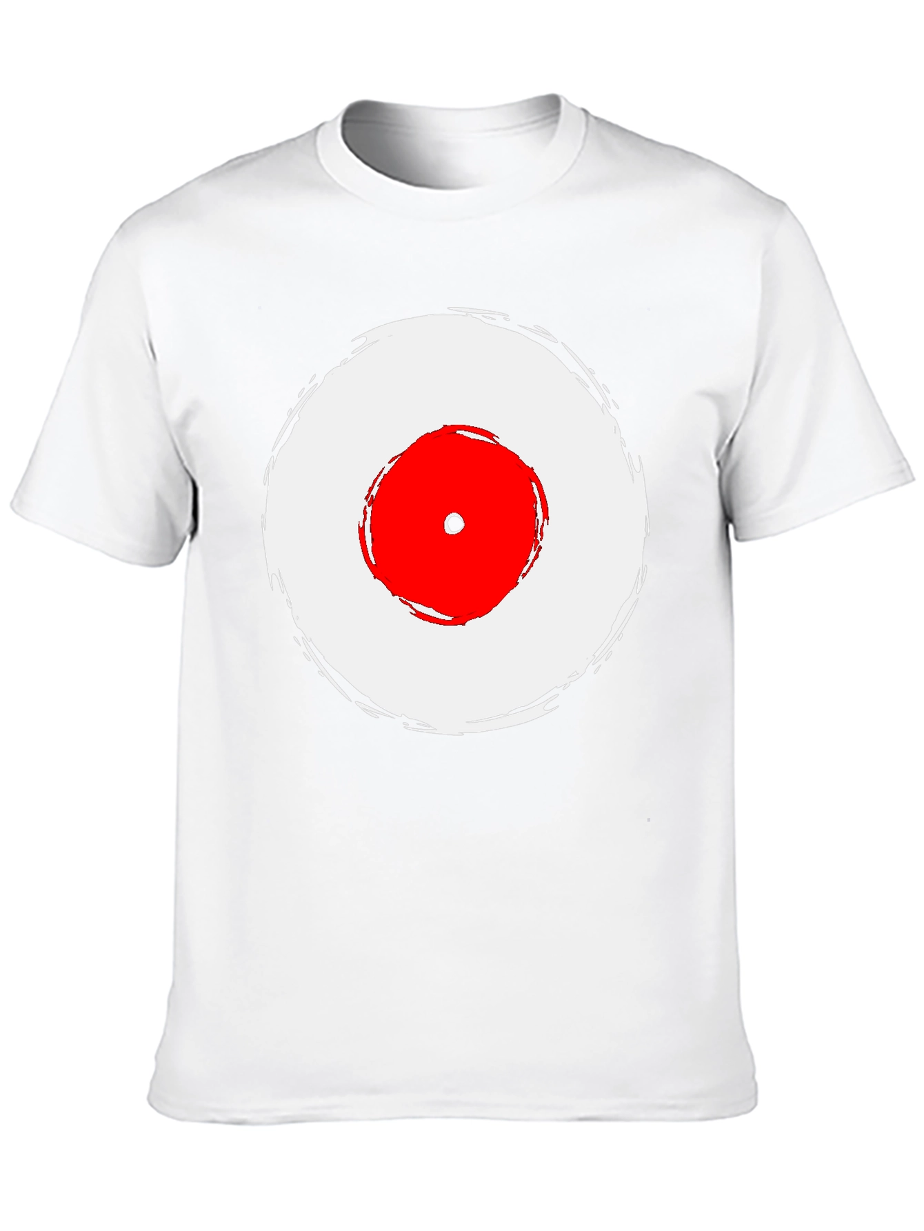 Black T-Shirt with Red and White Target Graphic