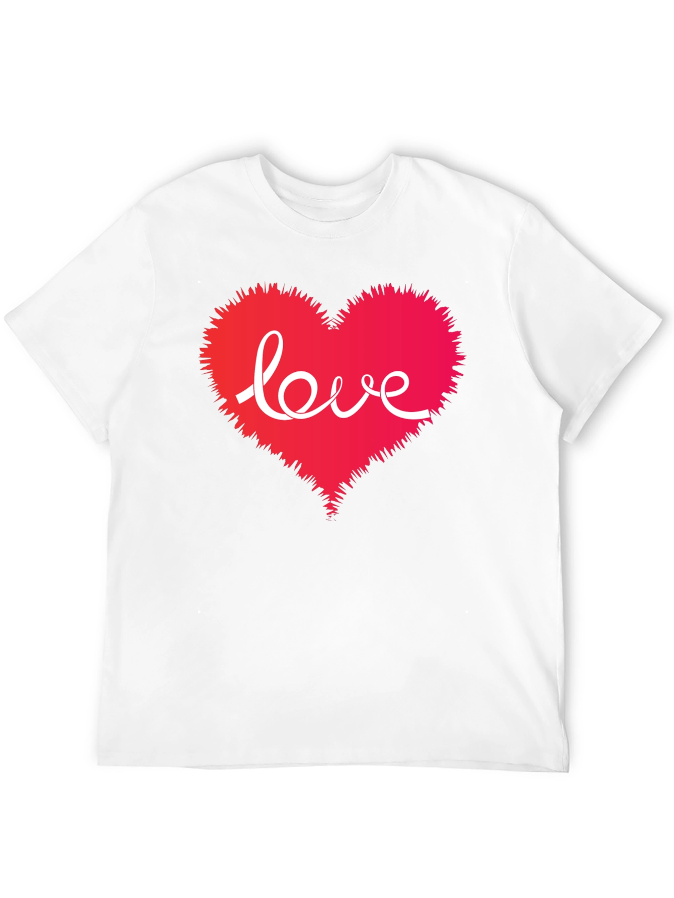 Love Heart Graphic T-Shirt - Romantic Style