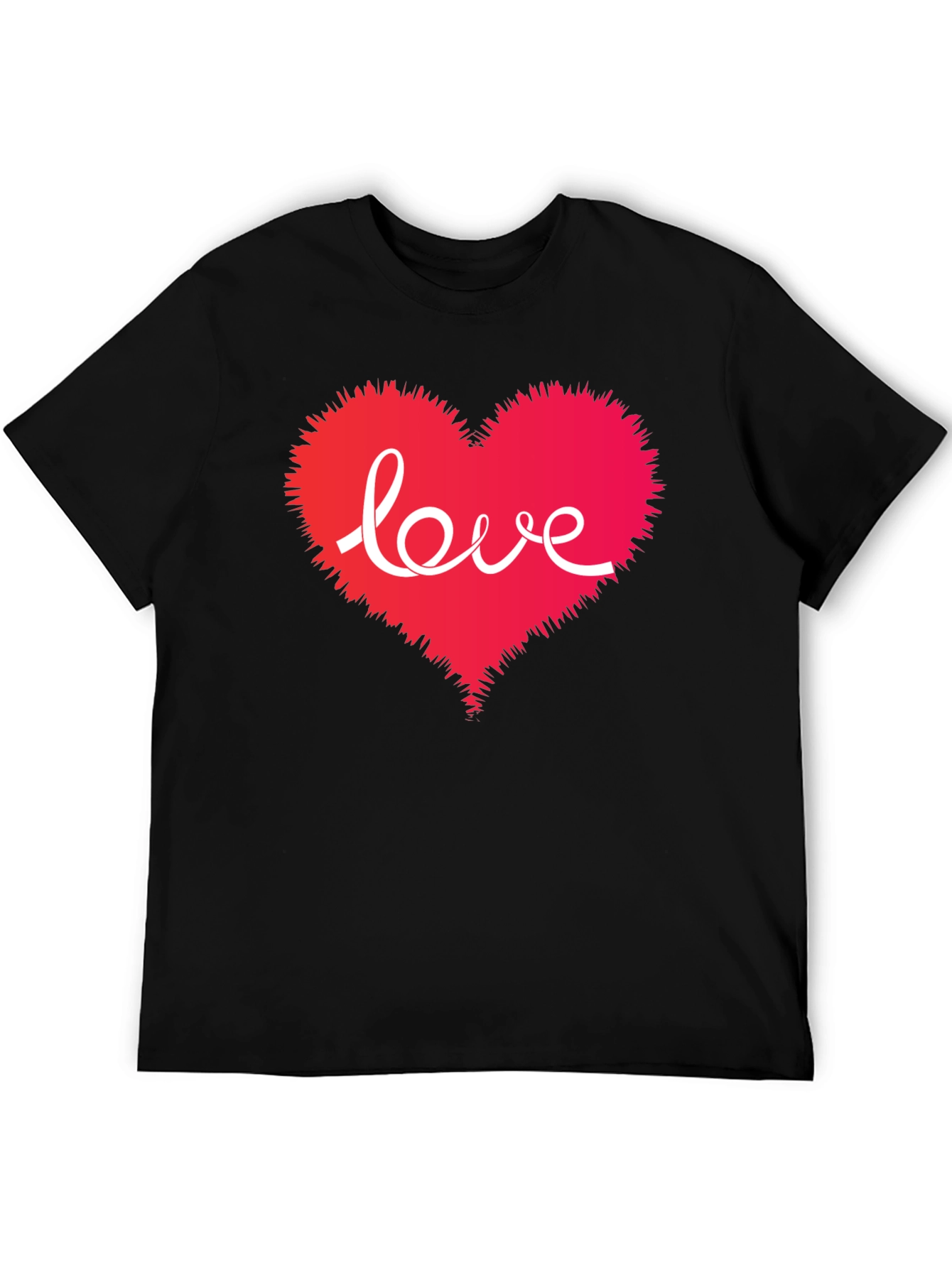 Love Heart Graphic T-Shirt - Romantic Style