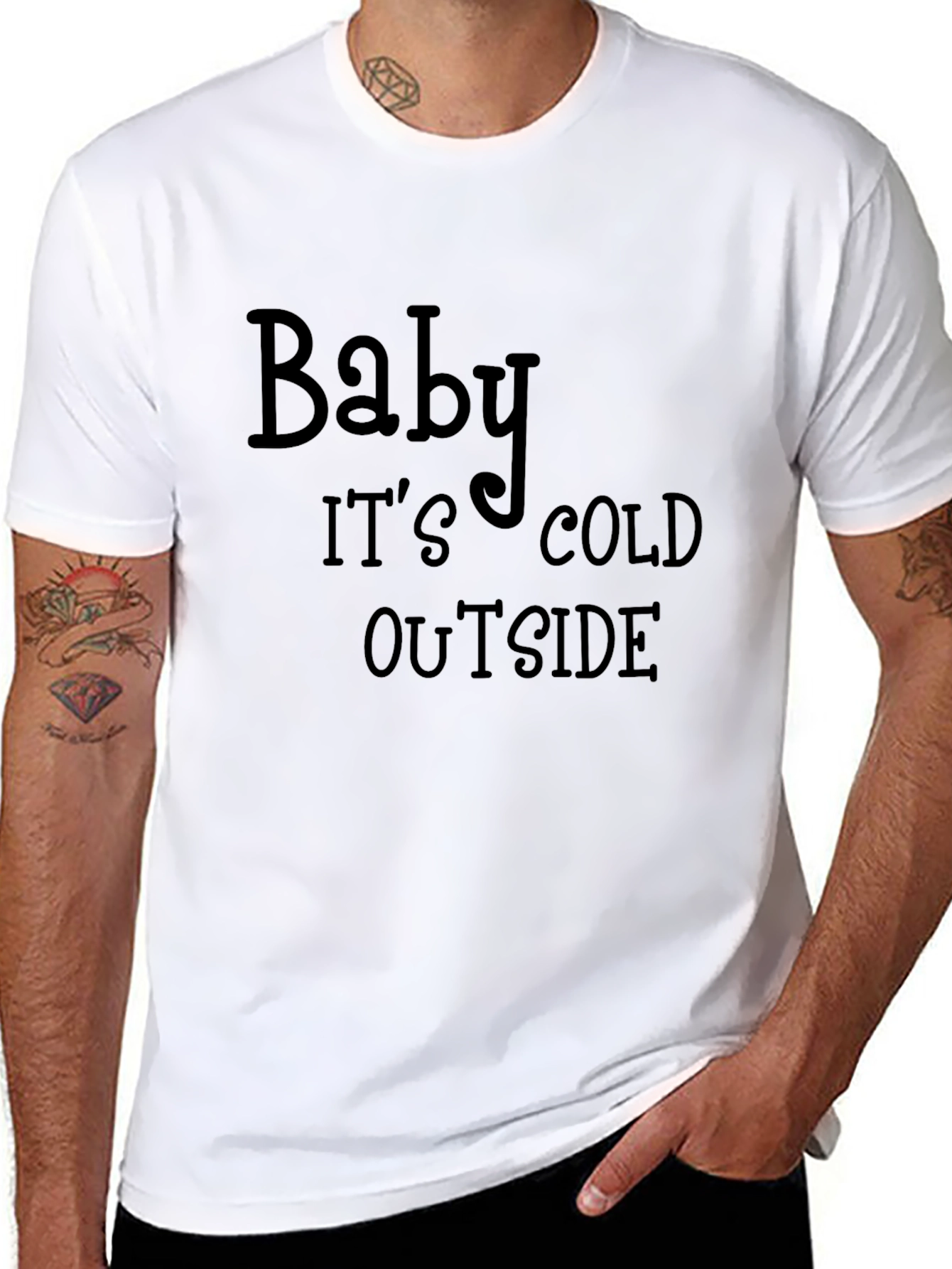 Baby Its Cold Outside Black T-Shirt