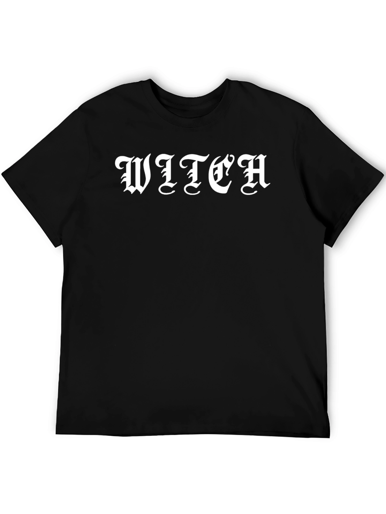 Witch Graphic Tee - Gothic Style Black T-Shirt