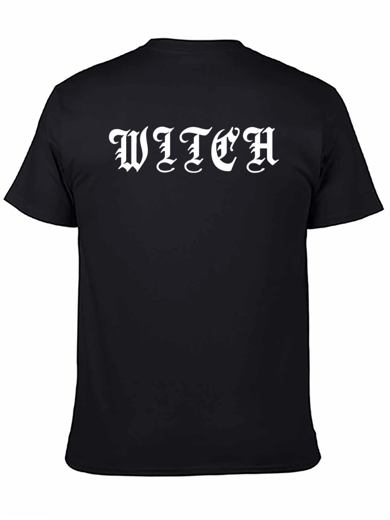 Witch Graphic Tee - Gothic Style Black T-Shirt