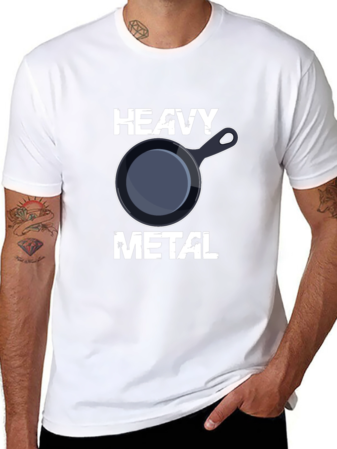 Heavy Metal Pan T-Shirt: Cooking Humor Tee