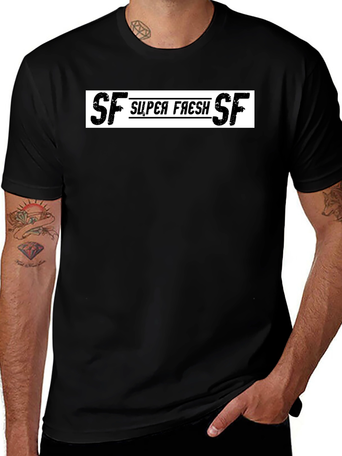Super Fresh Graphic Black T-Shirt