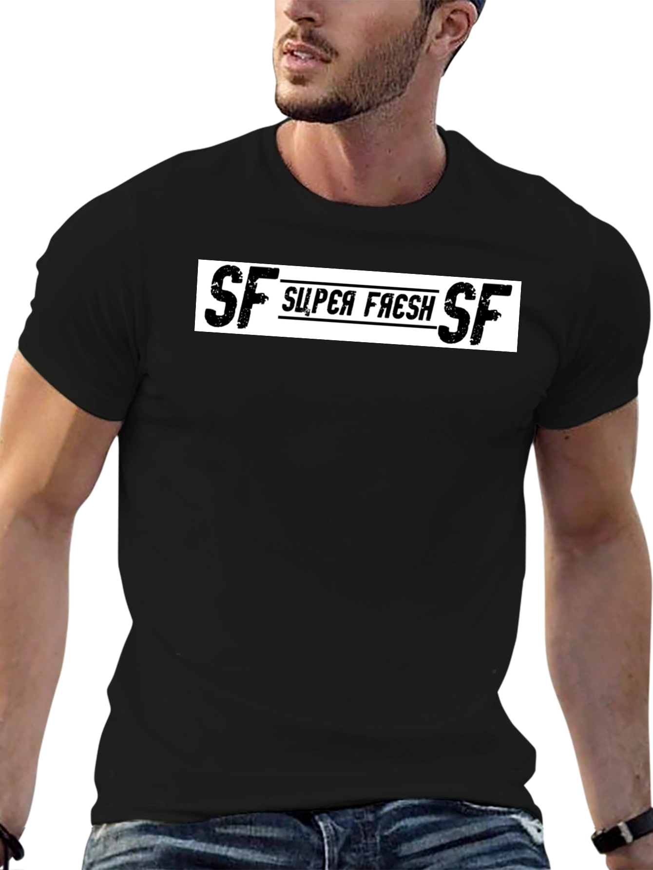 Super Fresh Graphic Black T-Shirt