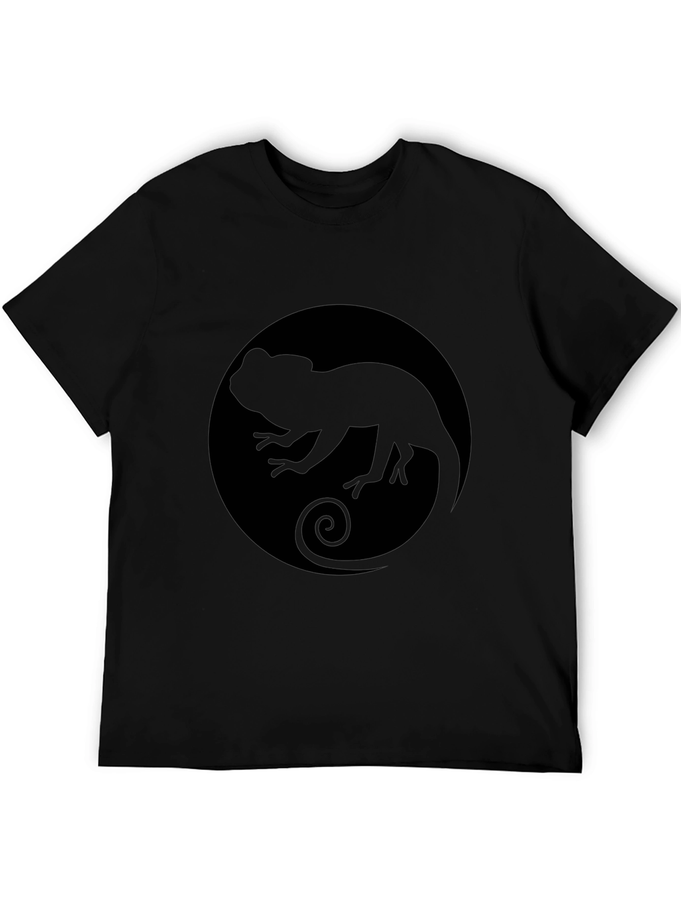 Chameleon Silhouette Black T-Shirt