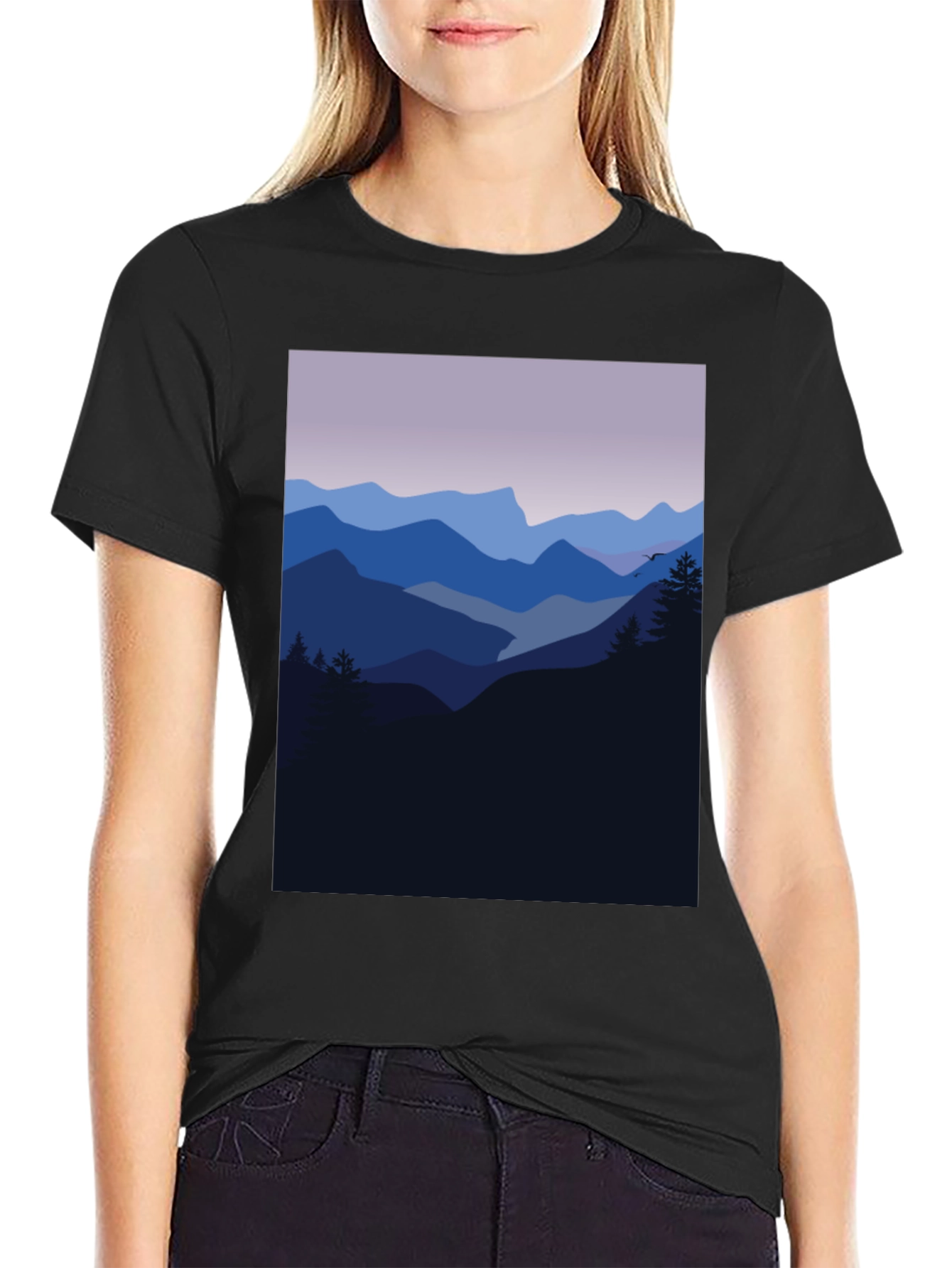 Mountain Vista Graphic Tee - Black