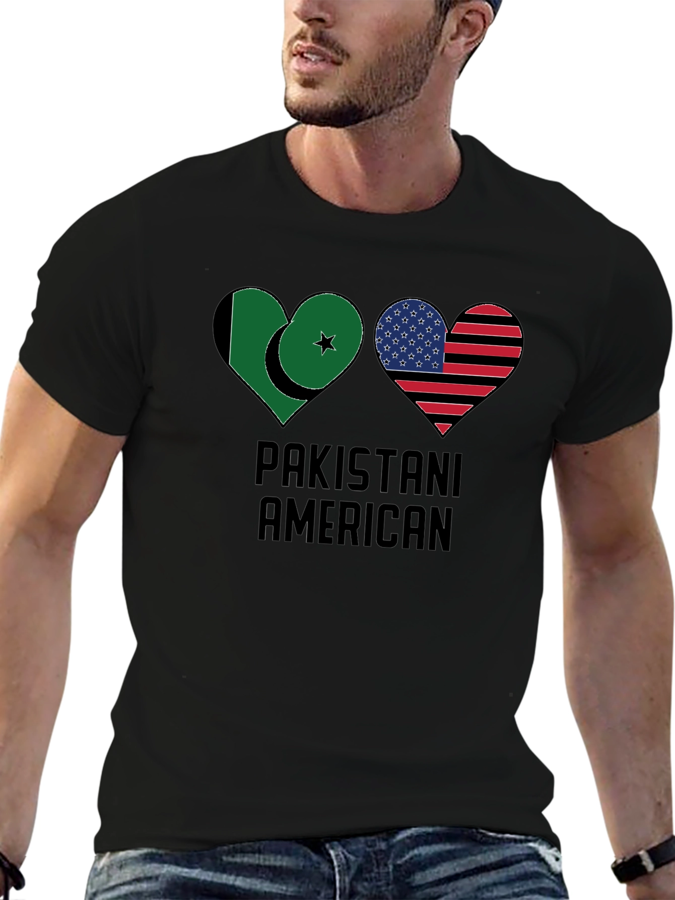 Pakistani American Heart Flag T-Shirt