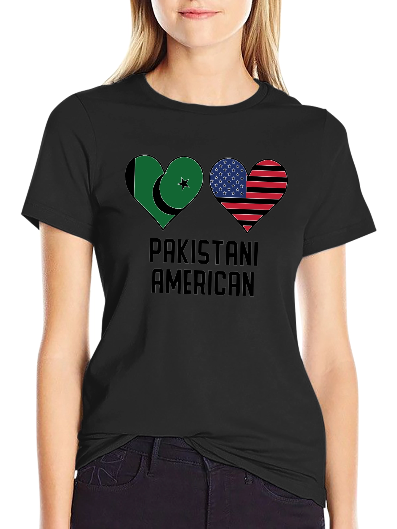 Pakistani American Heart Flag T-Shirt
