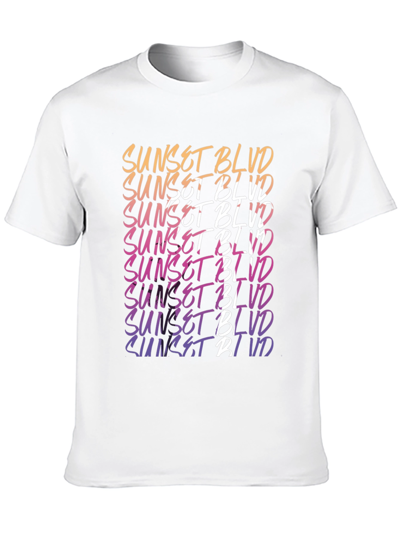 Sunset Blvd Graphic Tee - Gradient Style