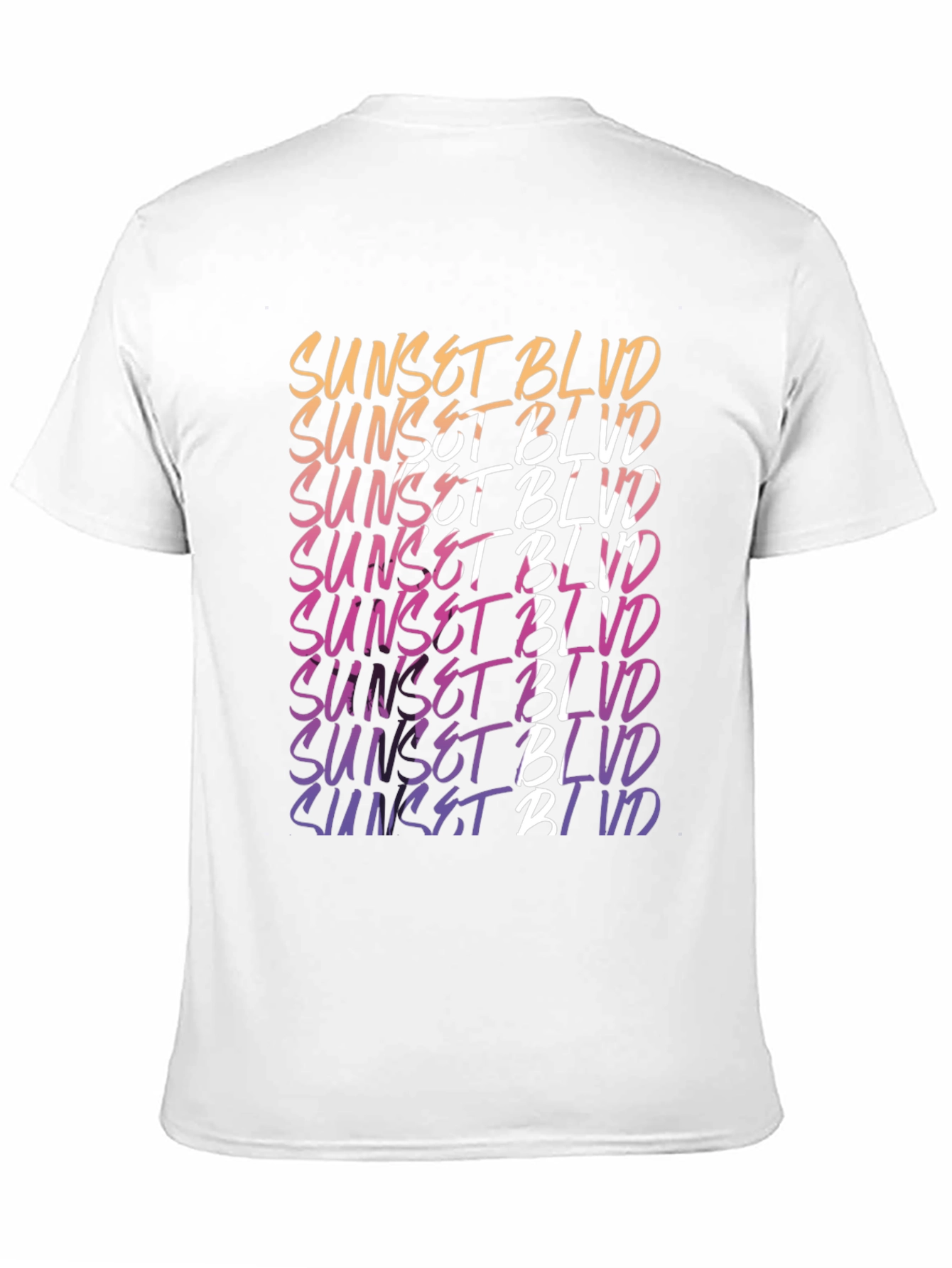 Sunset Blvd Graphic Tee - Gradient Style