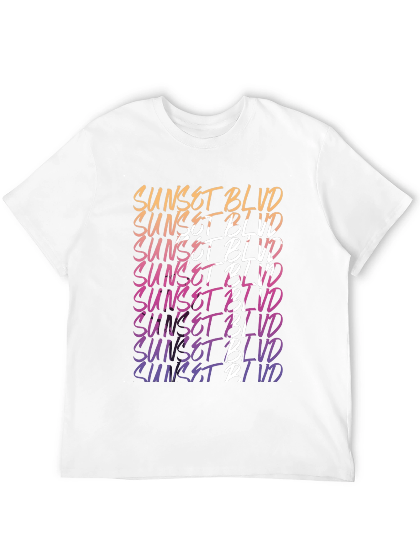 Sunset Blvd Graphic Tee - Gradient Style