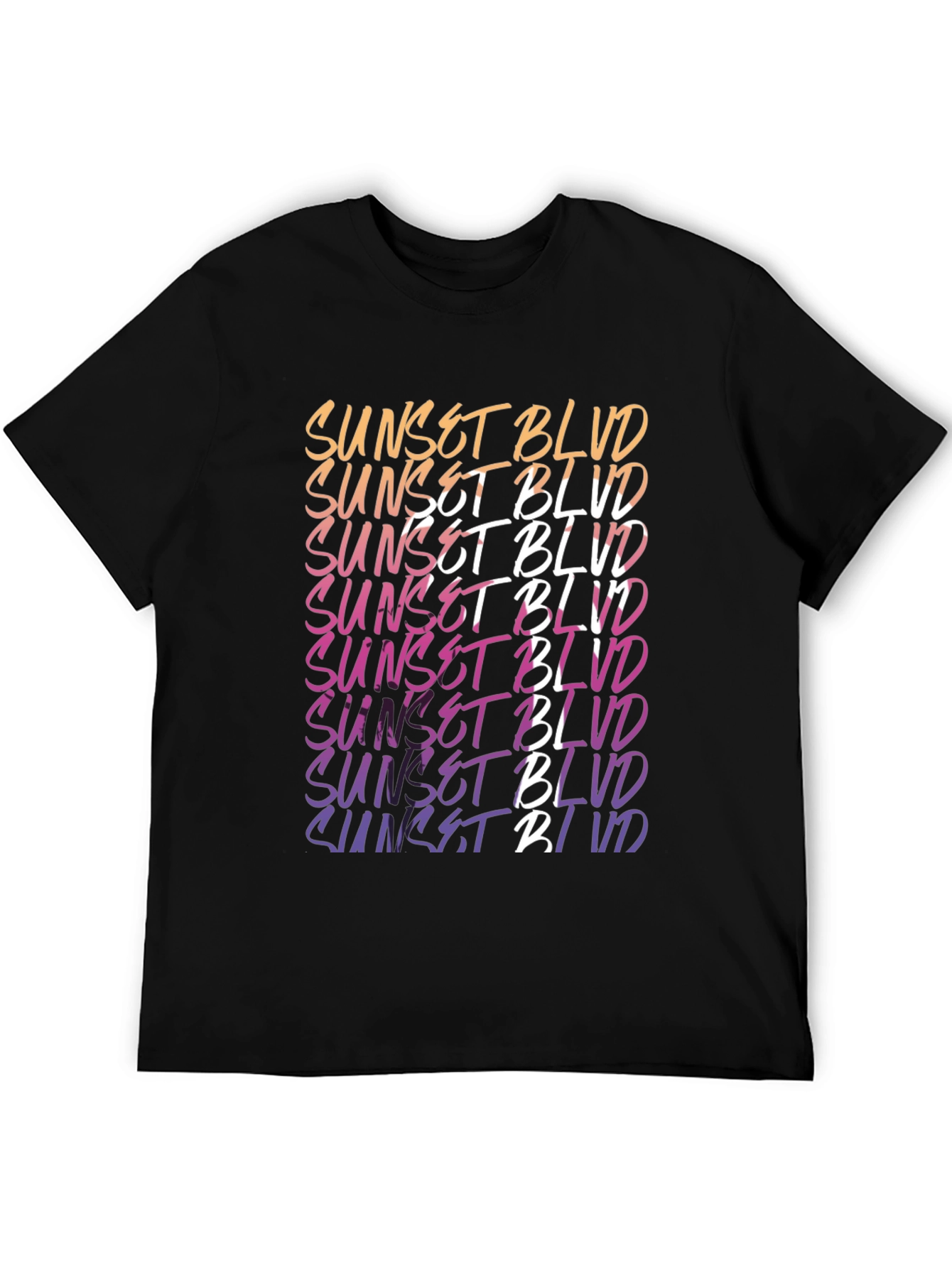 Sunset Blvd Graphic Tee - Gradient Style
