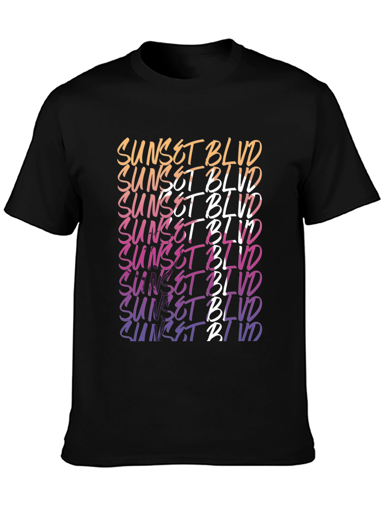 Sunset Blvd Graphic Tee - Gradient Style