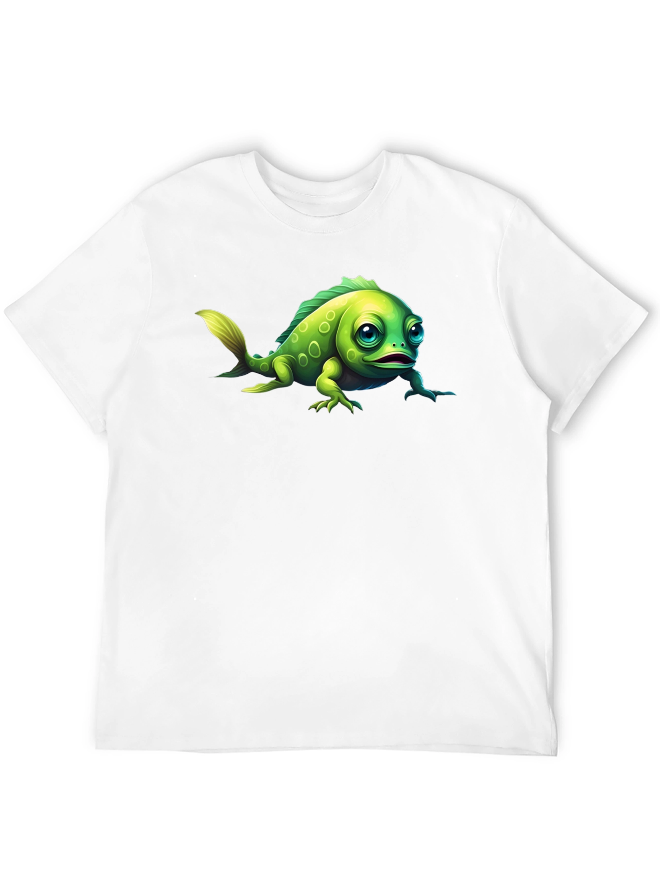 Cartoon Creature Graphic Tee - Mens Black T-Shirt