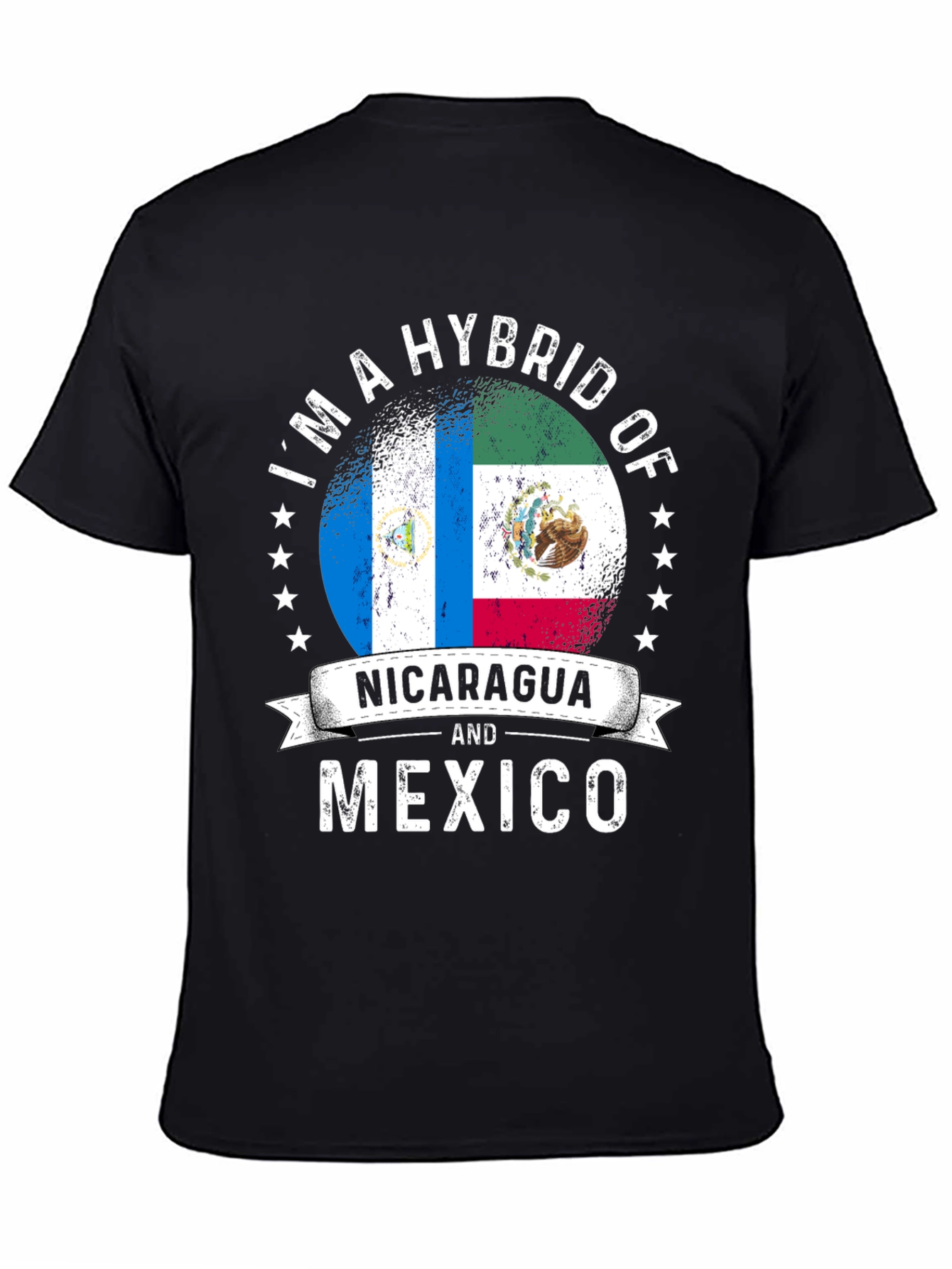 Nicaragua and Mexico Hybrid Pride T-Shirt