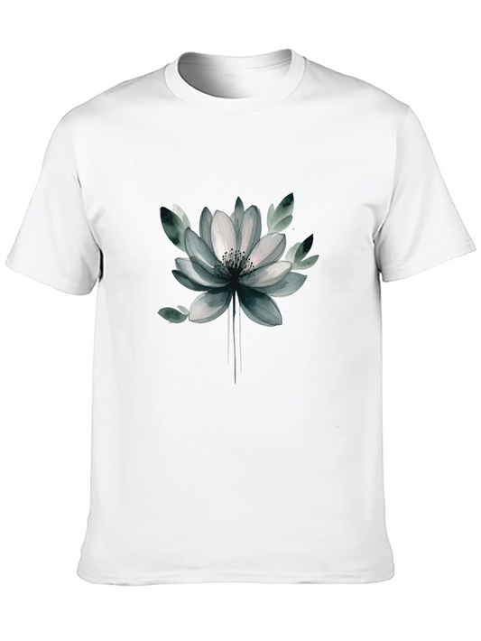 Floral Graphic Tee - Stylish Black T-Shirt