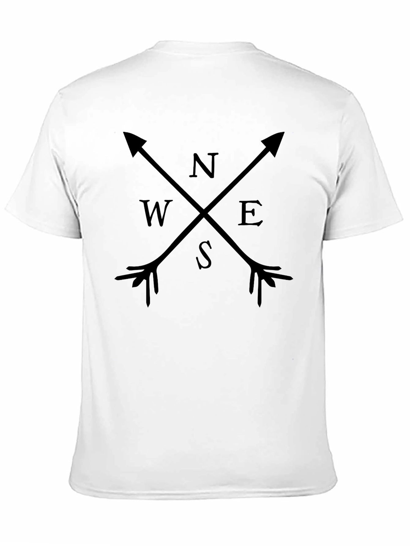 Mens Compass Arrows Graphic T-Shirt