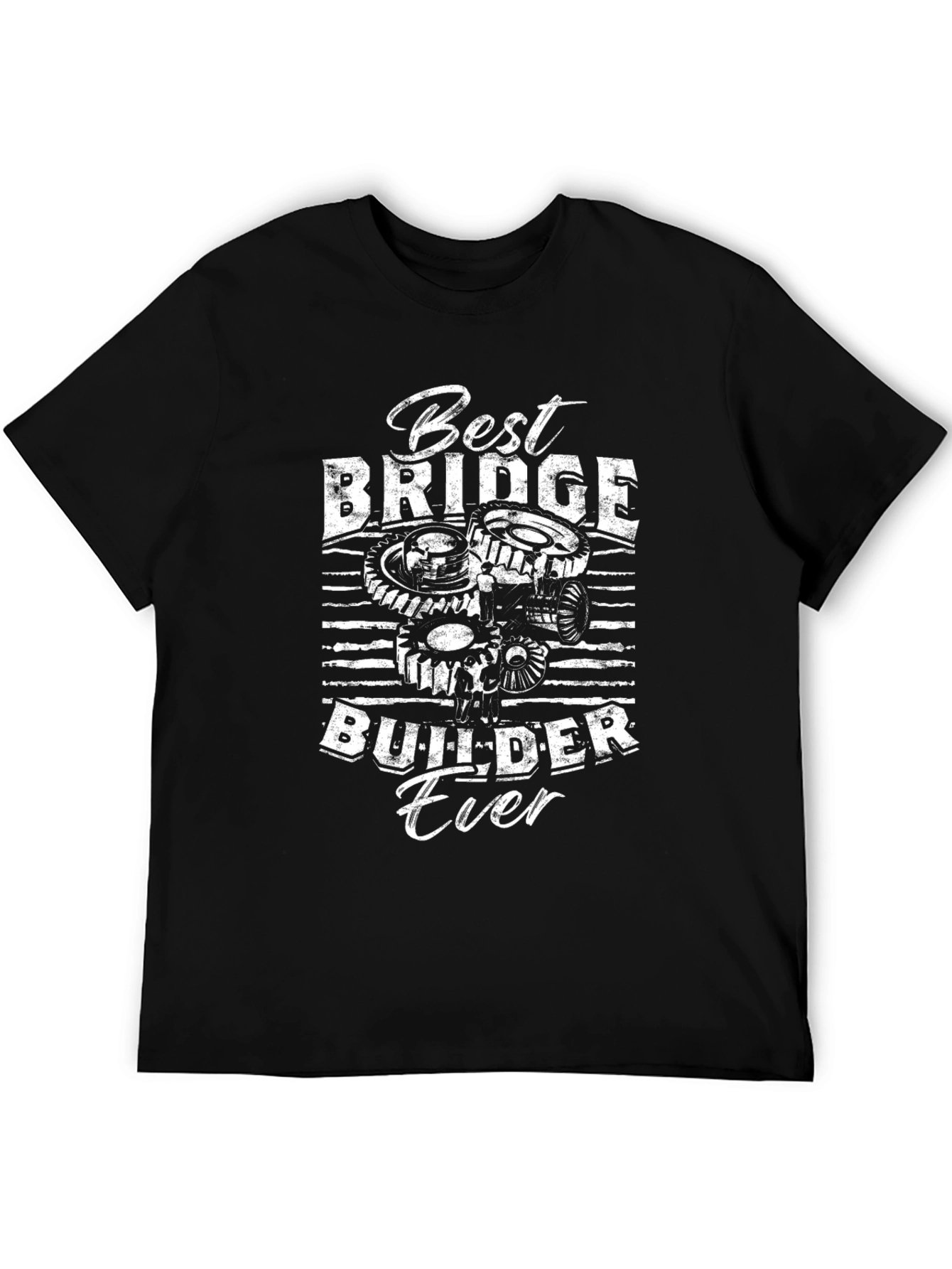 Best Bridge Builder Ever Black Graphic T-Shirt