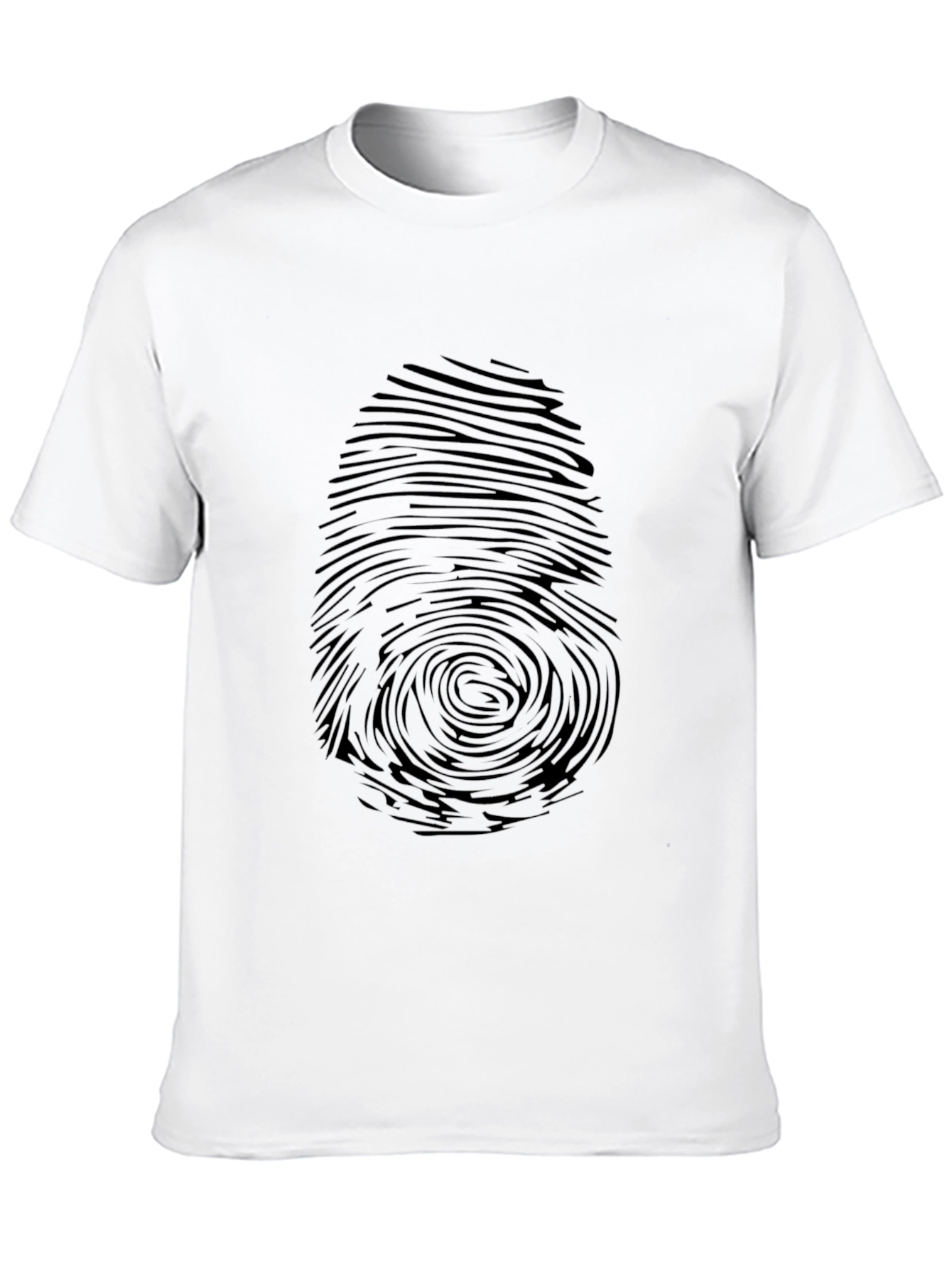 Fingerprint Graphic Black T-Shirt